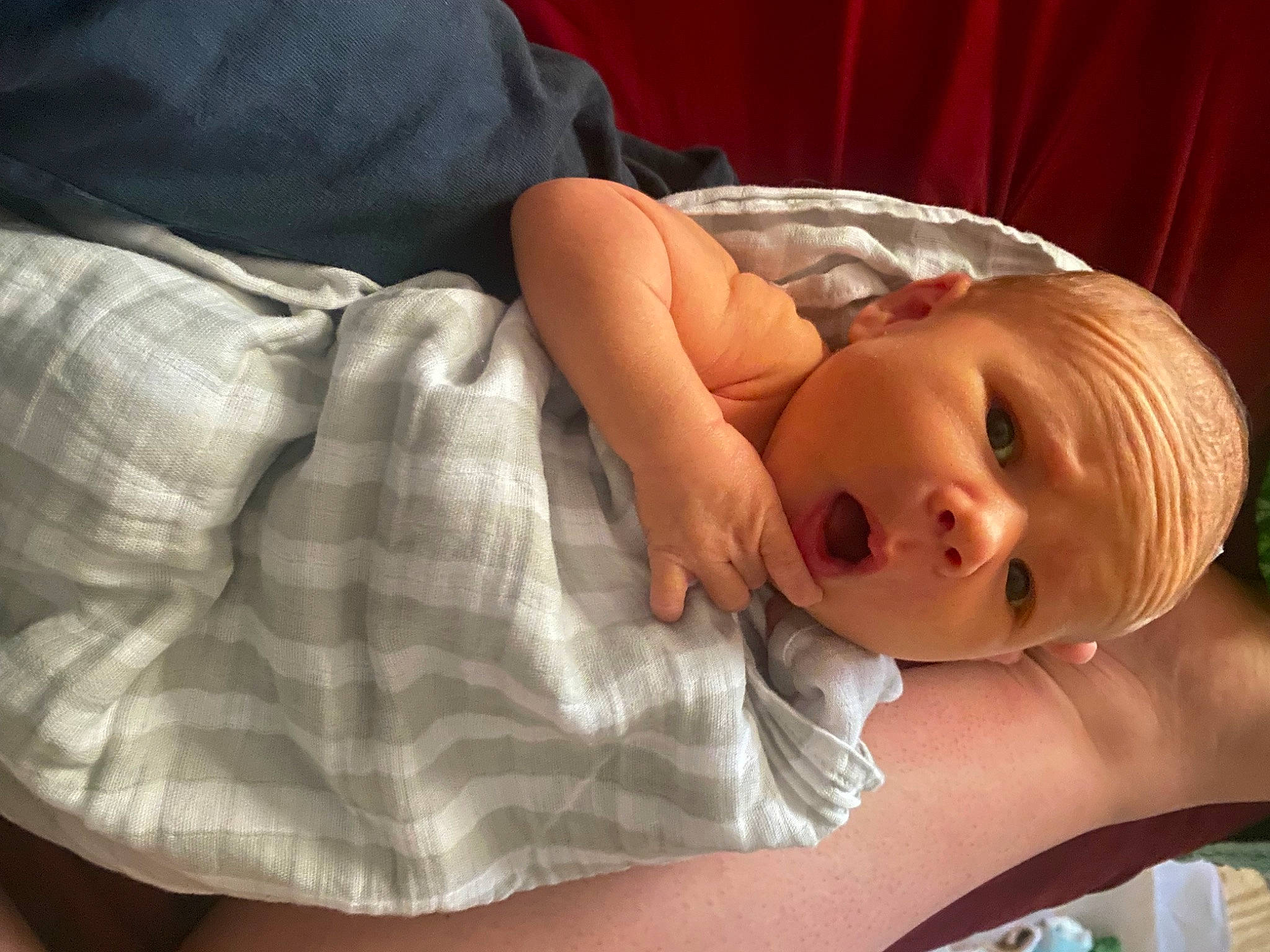 Tristian is registered to the contest to win money with this photo: abdomen, baby, cheek, chest, child, comfort, elbow, eyelash, grass, happy, iris, lip, nose, pattern, person, plaid, portrait_photography, sitting, skin, sleep