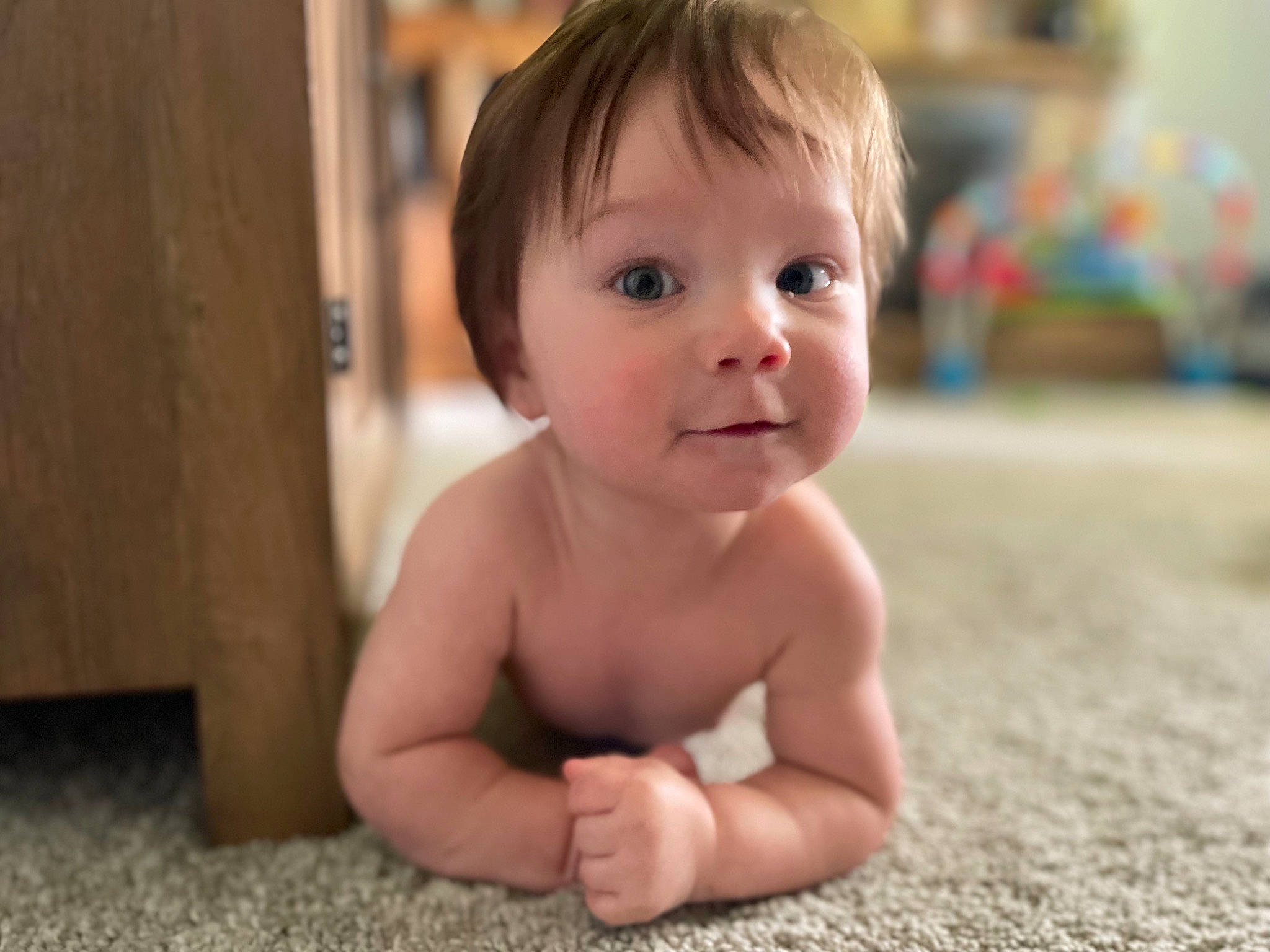 Kaycen joined the competition — help win amazing prizes! baby, baby_crawling, baby_toddler_clothing, cheek, chin, eyebrow, floor, flooring, fun, happy, head, iris, lip, mouth, nose, person, skin, smile, thumb, toddler