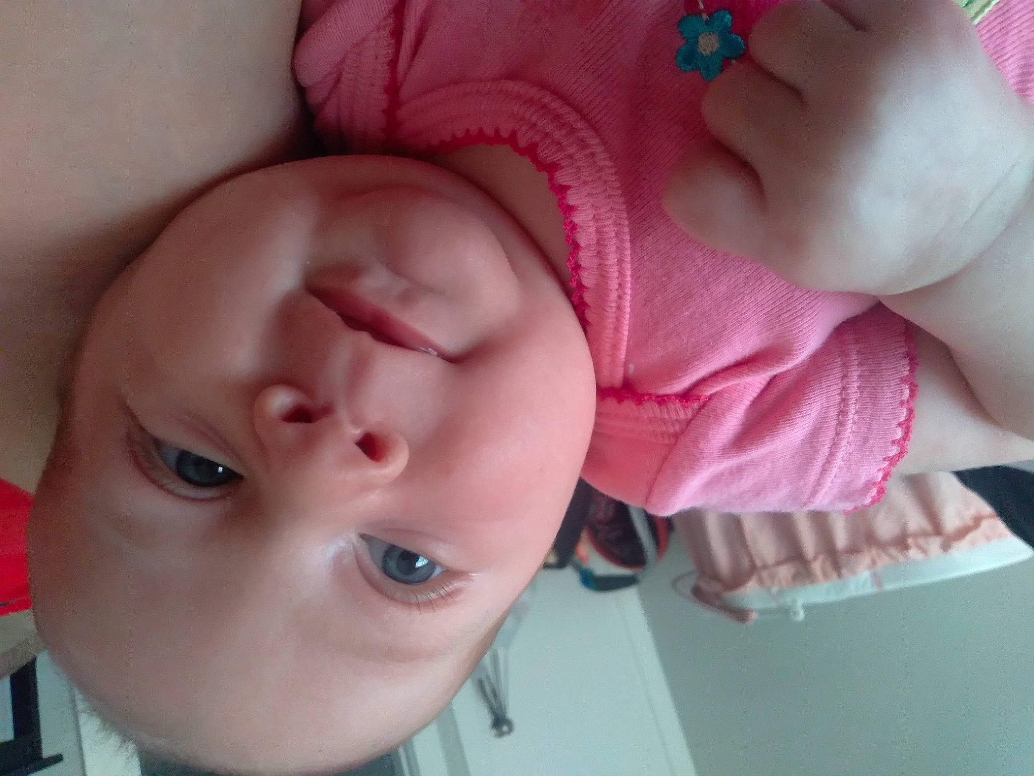 Paris joined the competition — help win amazing prizes! arm, baby, baby_toddler_clothing, cheek, child, chin, clothing, eyelash, face, facial_expression, finger, hand, headgear, iris, lip, mouth, nose, person, pink, skin