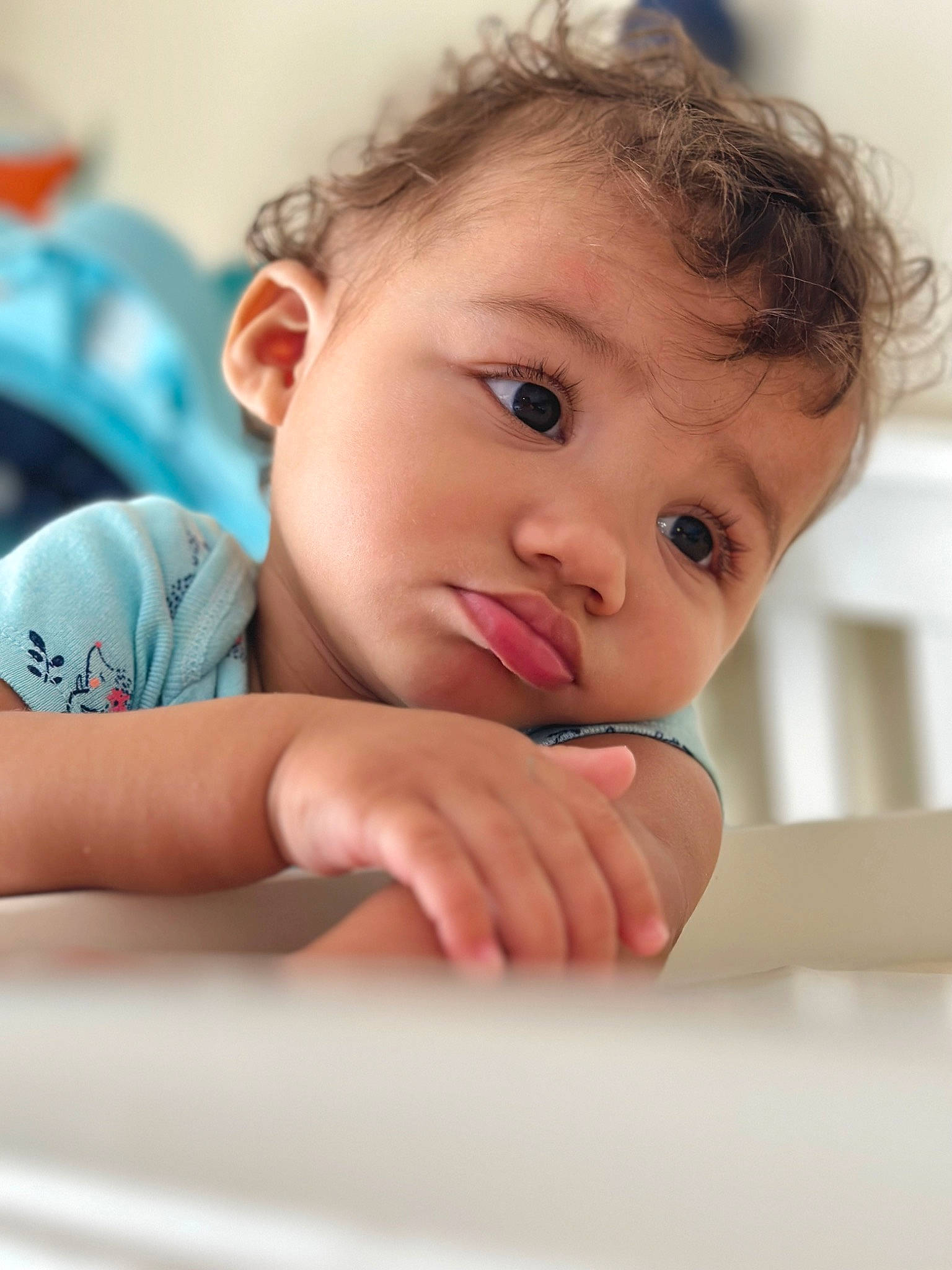 Lila is registered to the contest to win money with this photo: baby, baby_toddler_clothing, cheek, child, chin, close_up, comfort, eyebrow, eyelash, facial_expression, finger, gesture, happy, iris, lip, nail, nose, person, skin, thumb