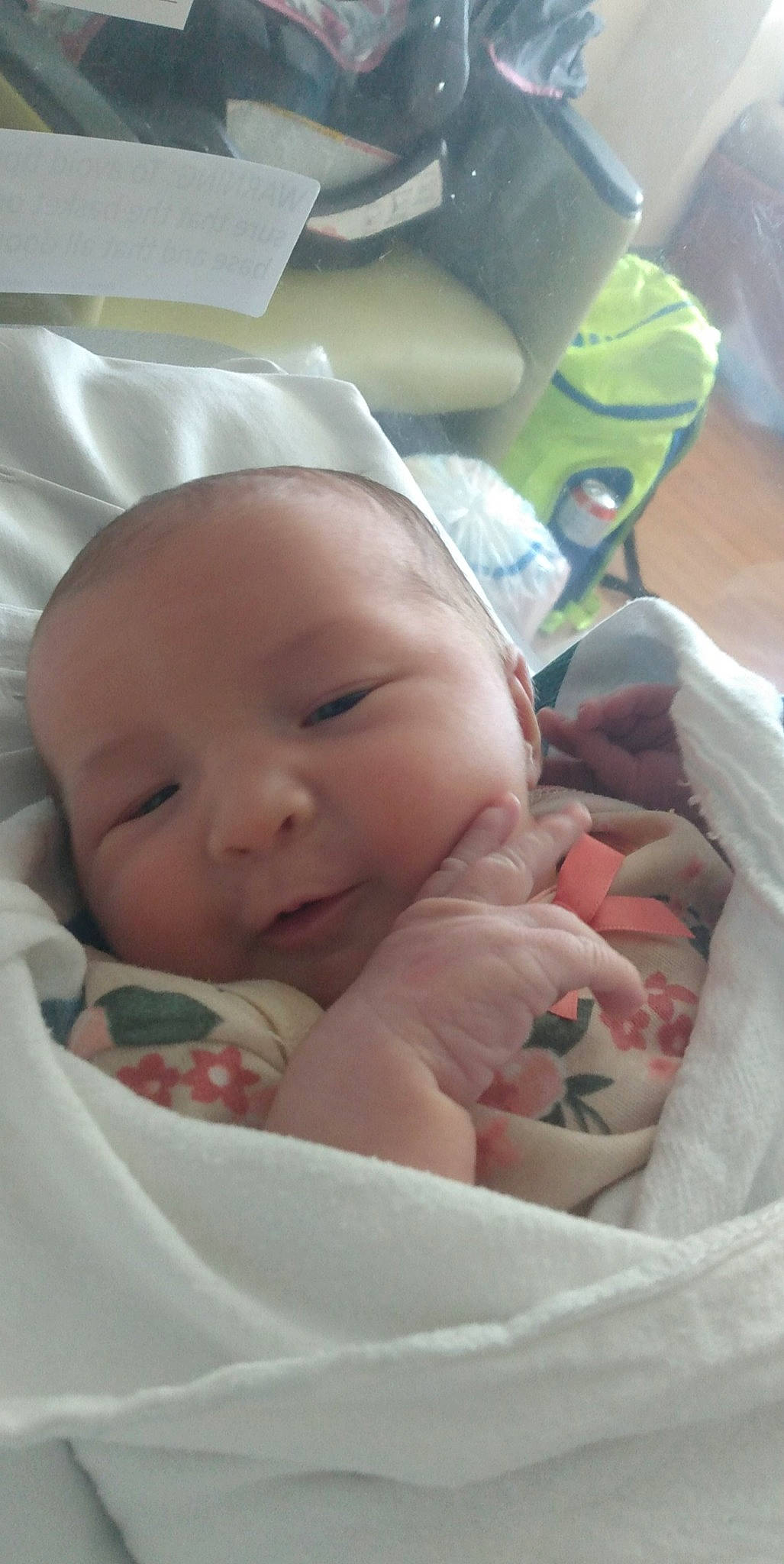 Izzy joined the competition — help win amazing prizes! baby, baby_products, baby_safety, baby_toddler_clothing, bedtime, carmine, cheek, child, comfort, event, eye, linens, nap, person, product, skin, sleep, smile, textile, thumb