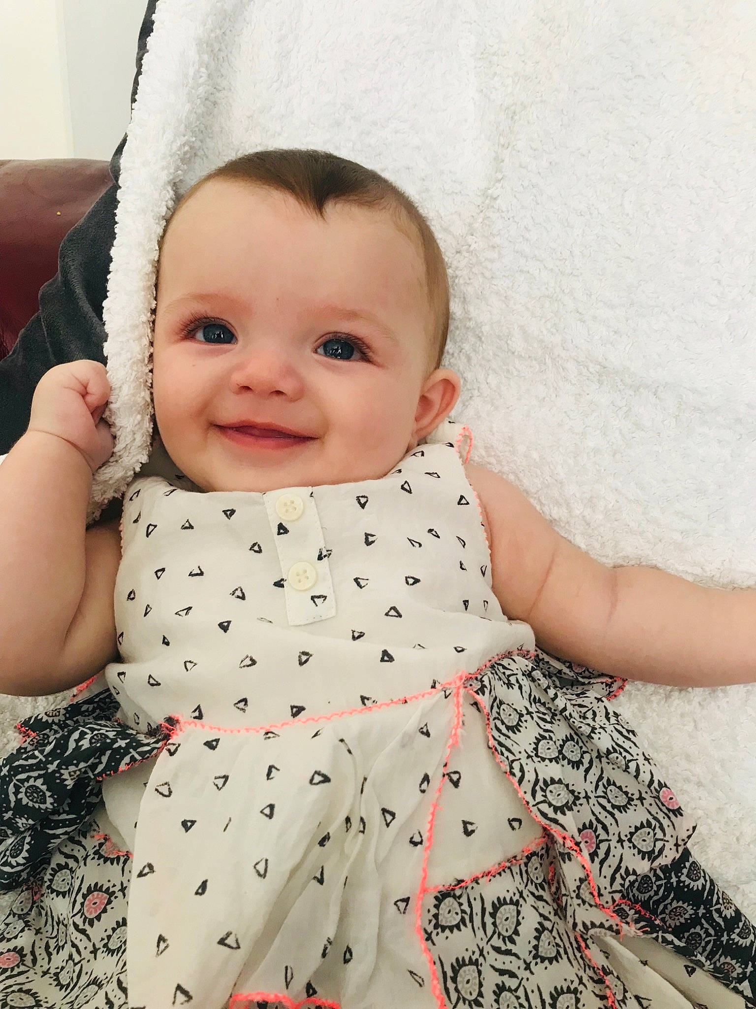 Alanah joined the competition — help win amazing prizes! baby, beauty, cheek, child, design, dress, eye, face, head, headgear, iris, joy, lip, nose, outerwear, pattern, person, pink, product, skin