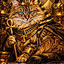Ruby a rejoint le concours — aidez-le/la à gagner de superbes lots ! ancient_temple, blue_eyes, cat, costume, decorative, egyptian, feline, fluffy, gold, headdress, jewelry, luxury, mythology, pharaoh, portrait, regal, royal, scepter, statues, torches