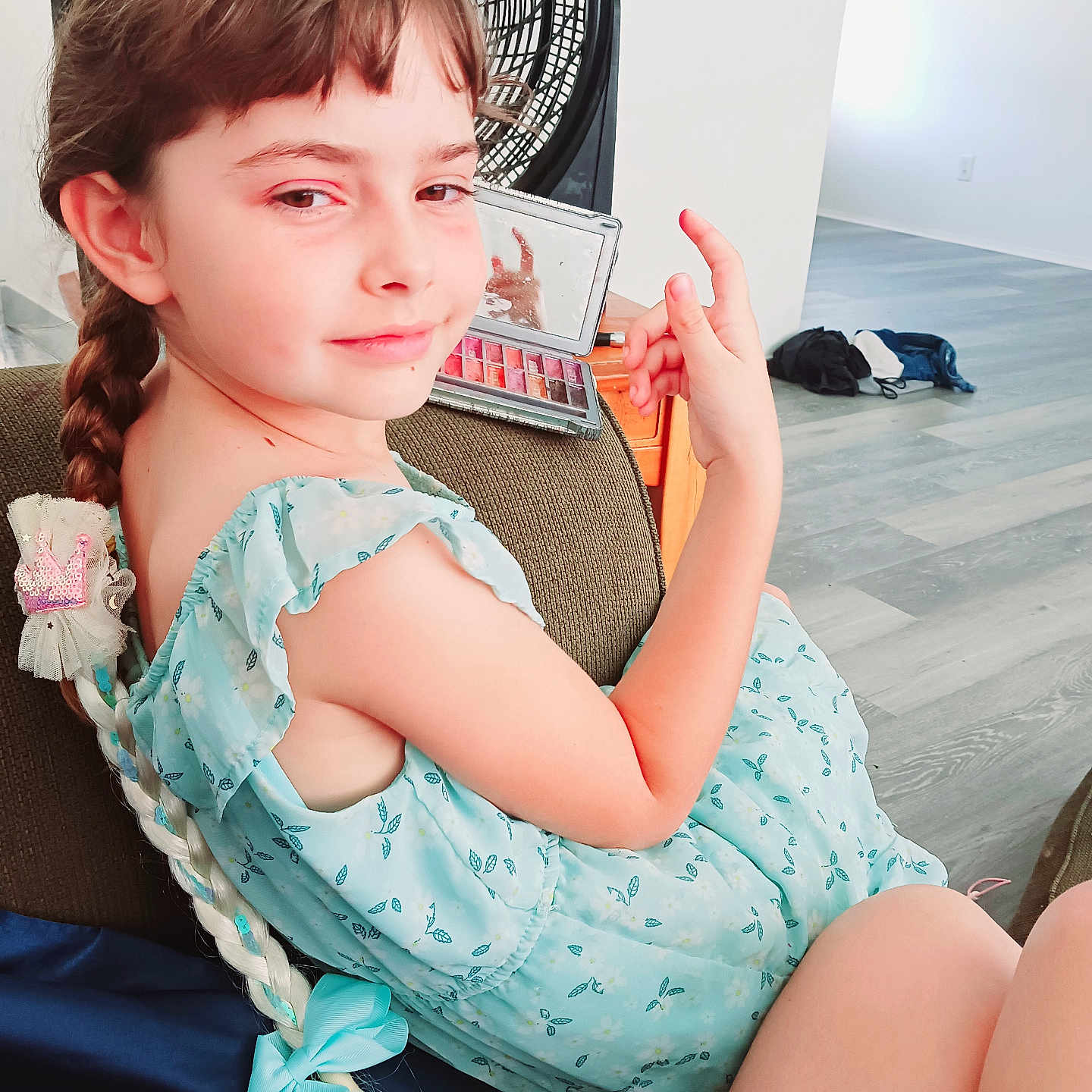 Jayley joined the competition — help win amazing prizes! accessories, bag, bodypart, child, clothing, dress, face, female, finger, girl, hair, hand, handbag, happy, head, person, photography, portrait, sitting, smile