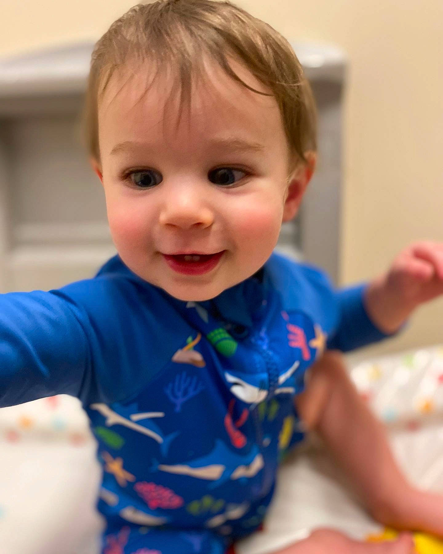 Franklin joined the competition — help win amazing prizes! arm, baby, baby_toddler_clothing, cheek, dress, face, facial_expression, fun, hairstyle, hand, happy, iris, joy, mouth, nose, person, skin, sleeve, smile, standing