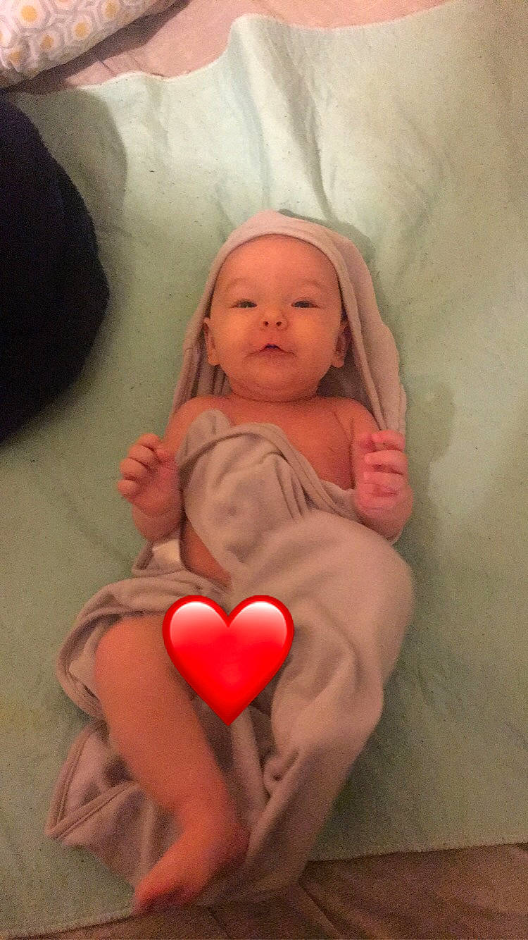 Jazmyn is registered to the contest to win money with this photo: baby, child, finger, flesh, hand, heart, person, thumb, toddler