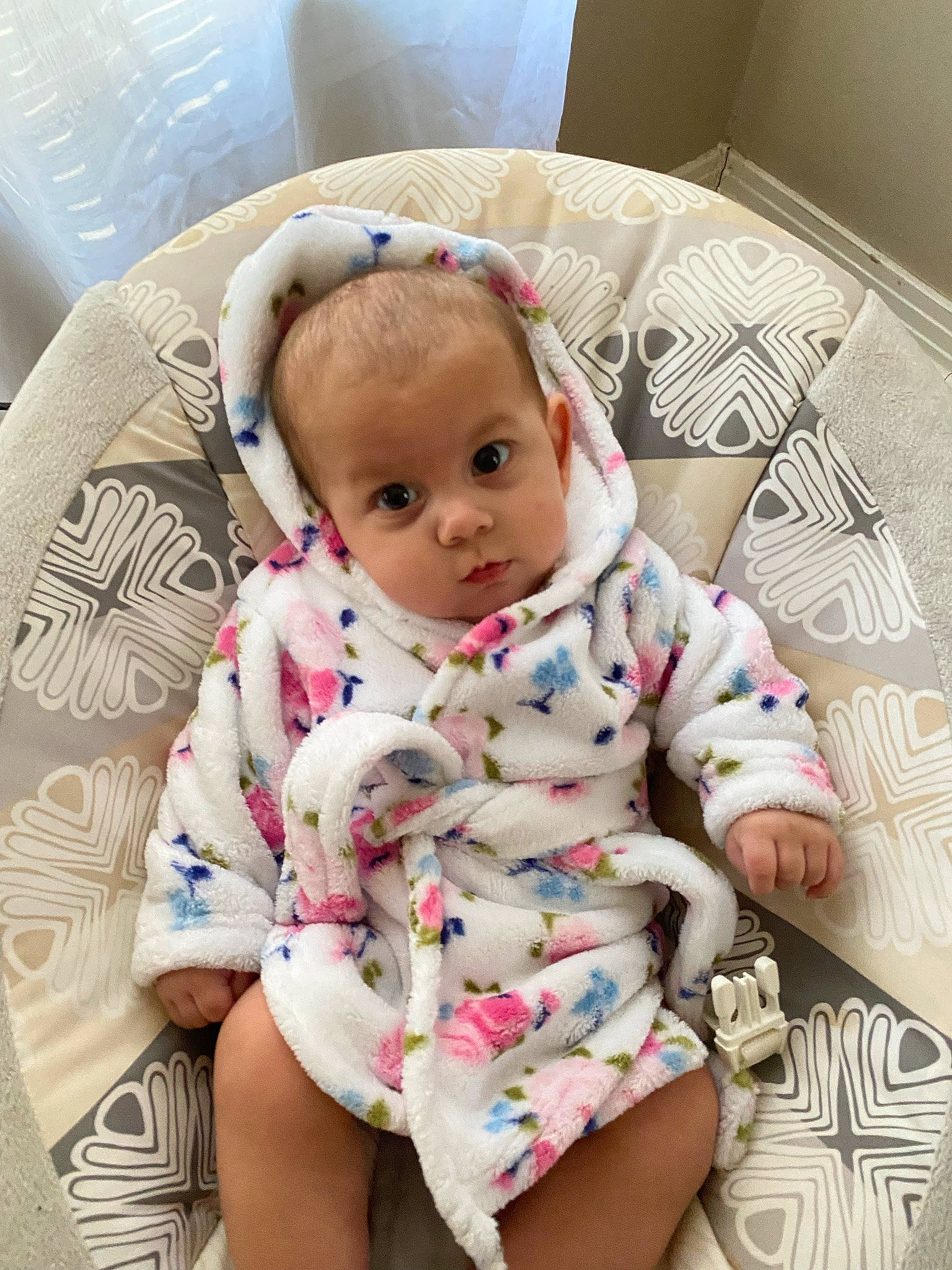 Eleanor-jane joined the competition — help win amazing prizes! baby, baby_products, baby_toddler_clothing, cheek, child, comfort, linens, mammal, pattern, person, pink, room, sitting, skin, sleeve, textile, toddler