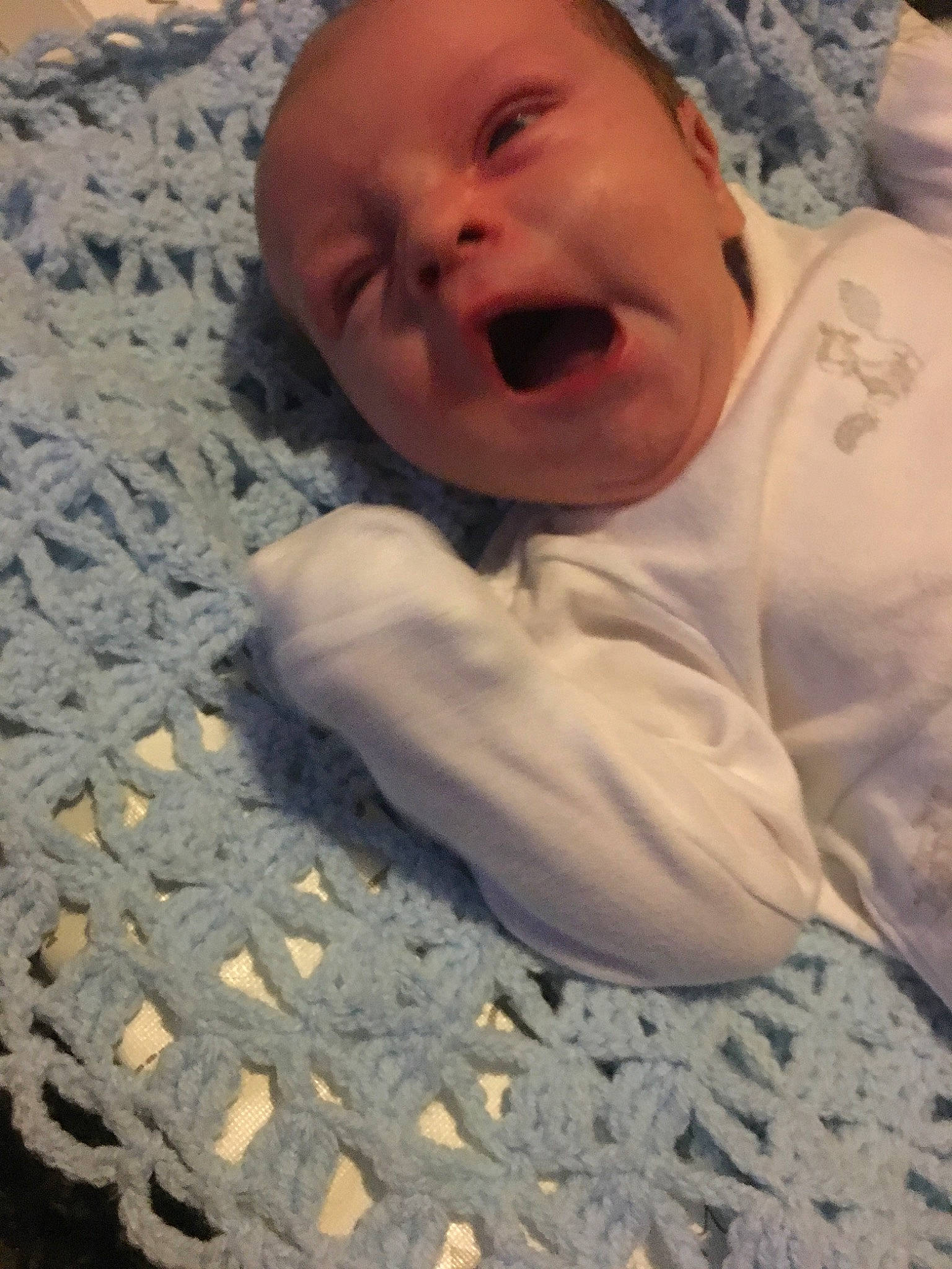 Hunter is registered to the contest to win money with this photo: baby, cheek, child, facial_expression, head, laugh, mouth, nose, person, sleep, smile, toddler, yawn