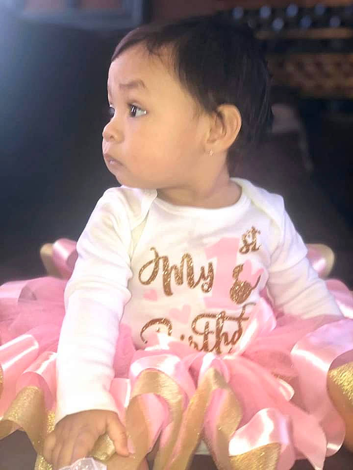 Vivianna Rose joined the competition — help win amazing prizes! baby, baby_toddler_clothing, beauty, birthday, cheek, child, daughter, facial_expression, happy, person, pink, sitting, skin, smile, toddler