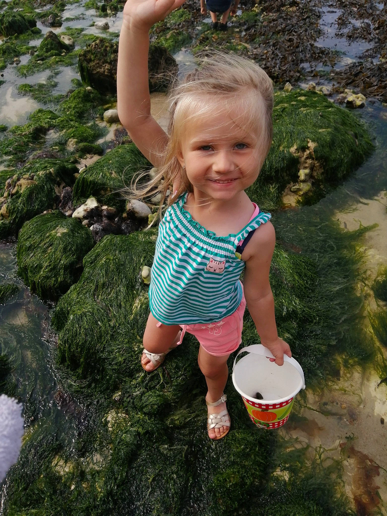 Naelle participe au concours pour gagner de l'argent avec cette photo : blond, child, fun, garden, grass, hand, happy, head, joy, leisure, mammal, people, people_in_nature, person, plant, recreation, smile, soil, summer, toddler