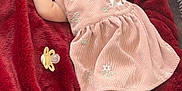 Lottie Mae joined the competition — help win amazing prizes! baby, sleeping, dress, pink, blanket, red, pacifier, socks, white, cute, infant, soft, cozy, child, portrait, peaceful, resting, indoors, newborn, comfort
