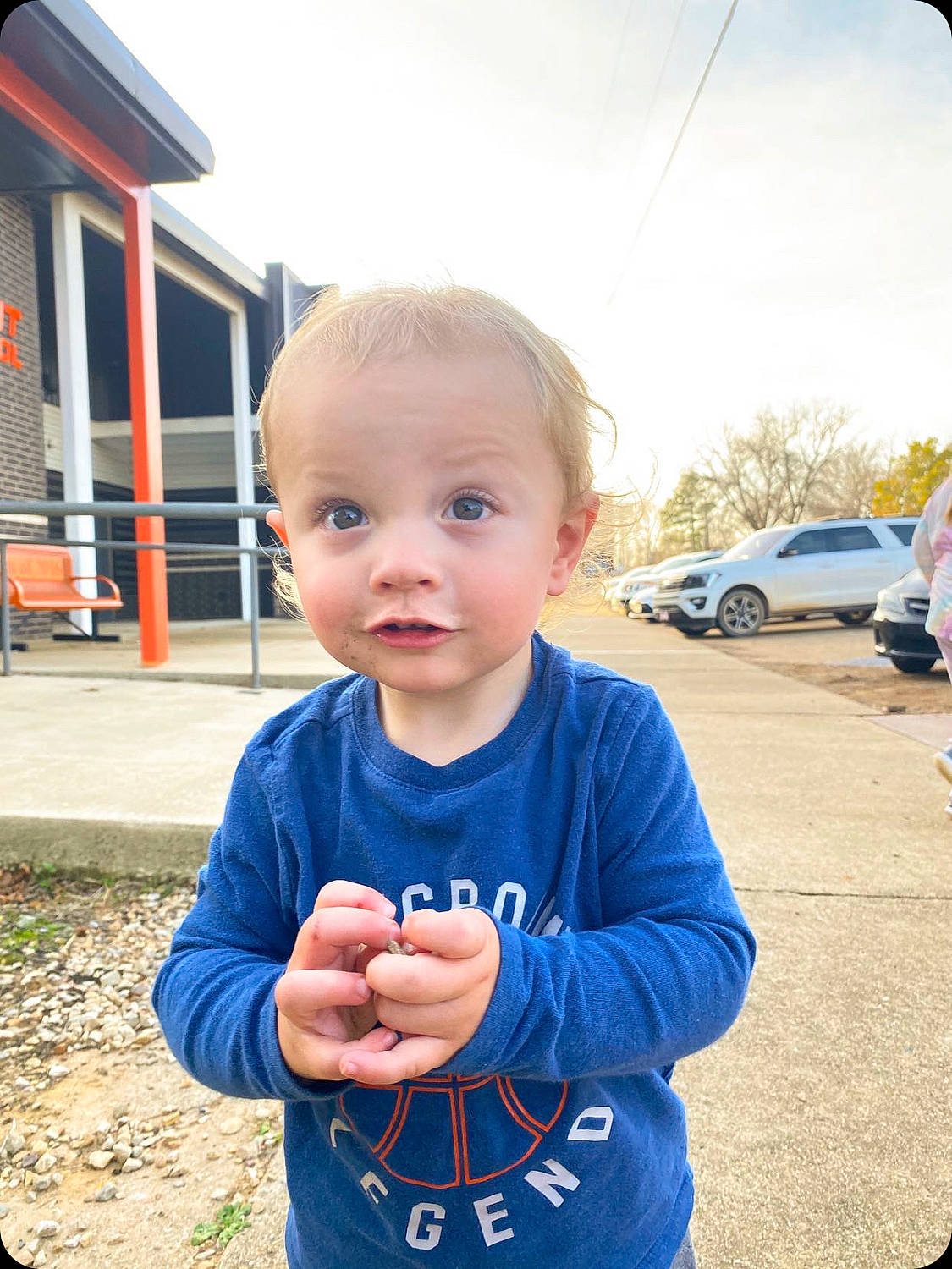 Ruger joined the competition — help win amazing prizes! automotive_exterior, baby, baby_toddler_clothing, car, child, electric_blue, eye, gesture, grass, happy, leisure, person, plant, recreation, sky, sleeve, tire, toddler, travel, vehicle_door