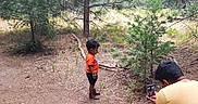 Thiago is registered to the contest to win money with this photo: adaptation, adventure, child, forest, geological_phenomenon, jungle, mountain, plant, play, recreation, trail, tree, vehicle, walking, water, wilderness