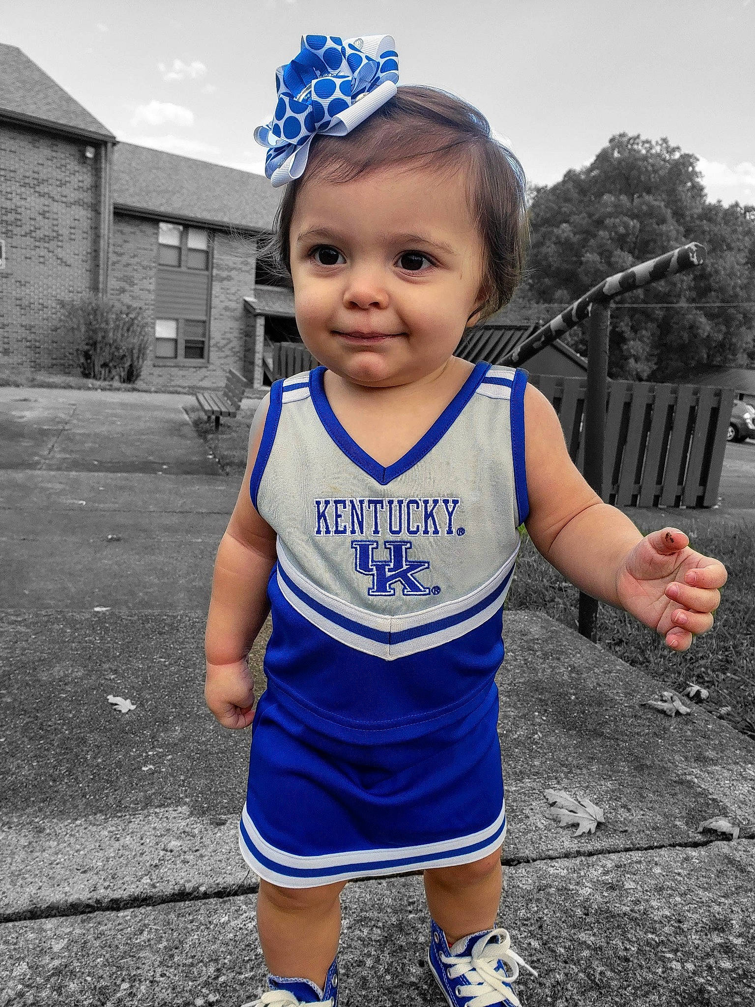 Emma Walter joined the competition — help win amazing prizes! baby, baby_toddler_clothing, blue, child, child_model, cobalt_blue, cool, dress, electric_blue, happy, joy, people, person, photography, plant, skin, smile, snapshot, t_shirt, toddler