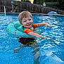 Ivan is registered to the contest to win money with this photo: child, pool, water, swim_ring, blue_ball, orange_shirt, smiling, outdoor, backyard, fence, trees, summer, play, happy, swimming, floating, water_surface, daylight, recreation, leisure