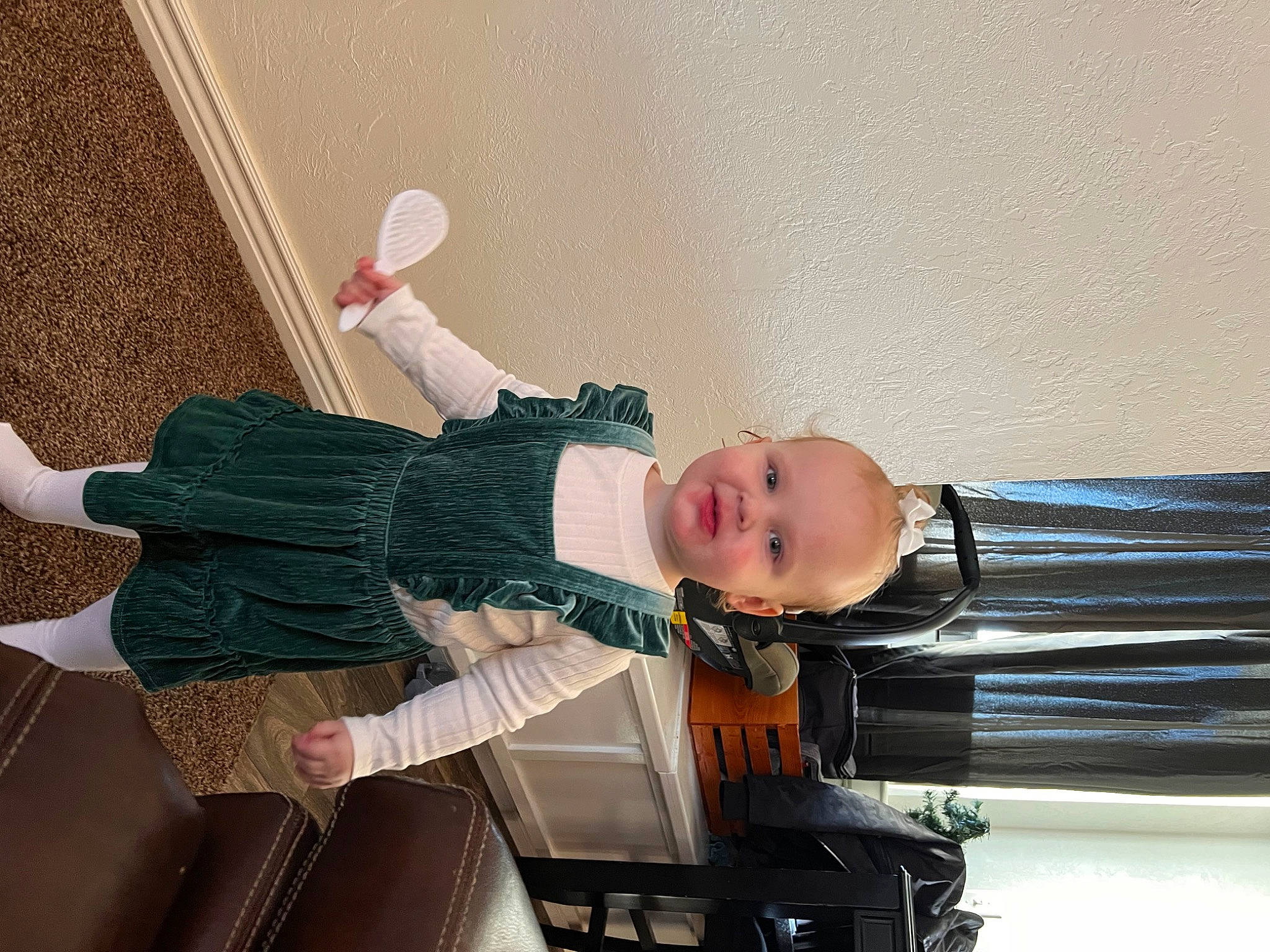 Adelynn joined the competition — help win amazing prizes! dress, elbow, fashion_design, fun, human_leg, joint, knee, person, room, shoulder, sitting, thigh, waist, wrist