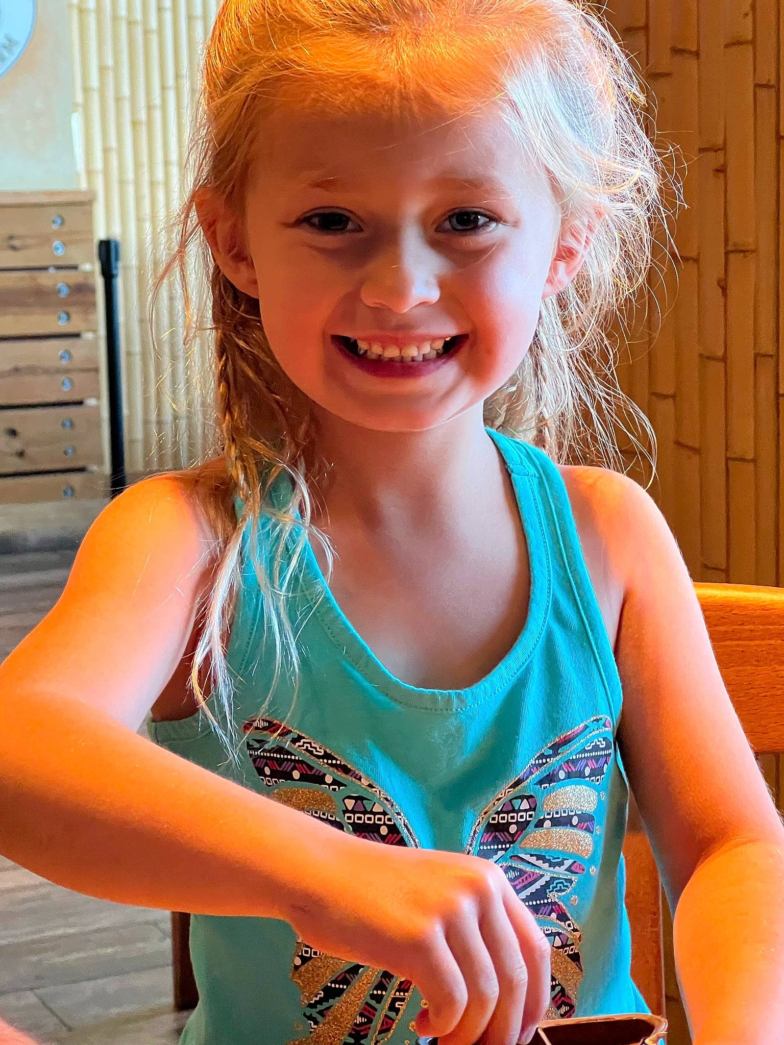 Charleigh is registered to the contest to win money with this photo: beauty, blond, blue, child, electric_blue, eye, face, facial_expression, fun, happy, joy, leisure, long_hair, neck, person, shoulder, sleeve, sleeveless_shirt, smile, summer