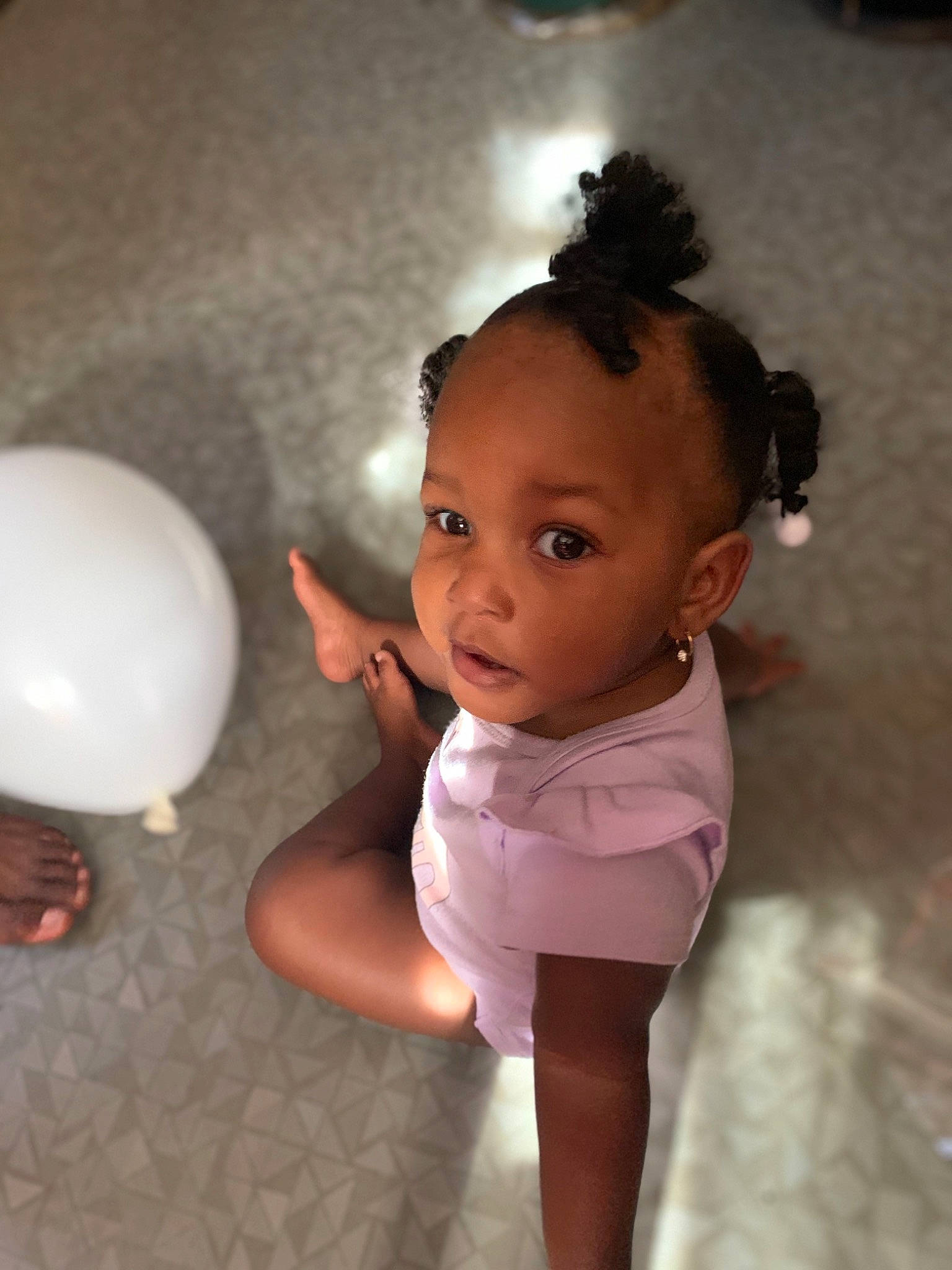 Passion joined the competition — help win amazing prizes! baby, black_hair, cheek, child, ear, face, fun, hair, hairstyle, happy, head, person, pink, room, skin, smile, standing, toddler, vacation