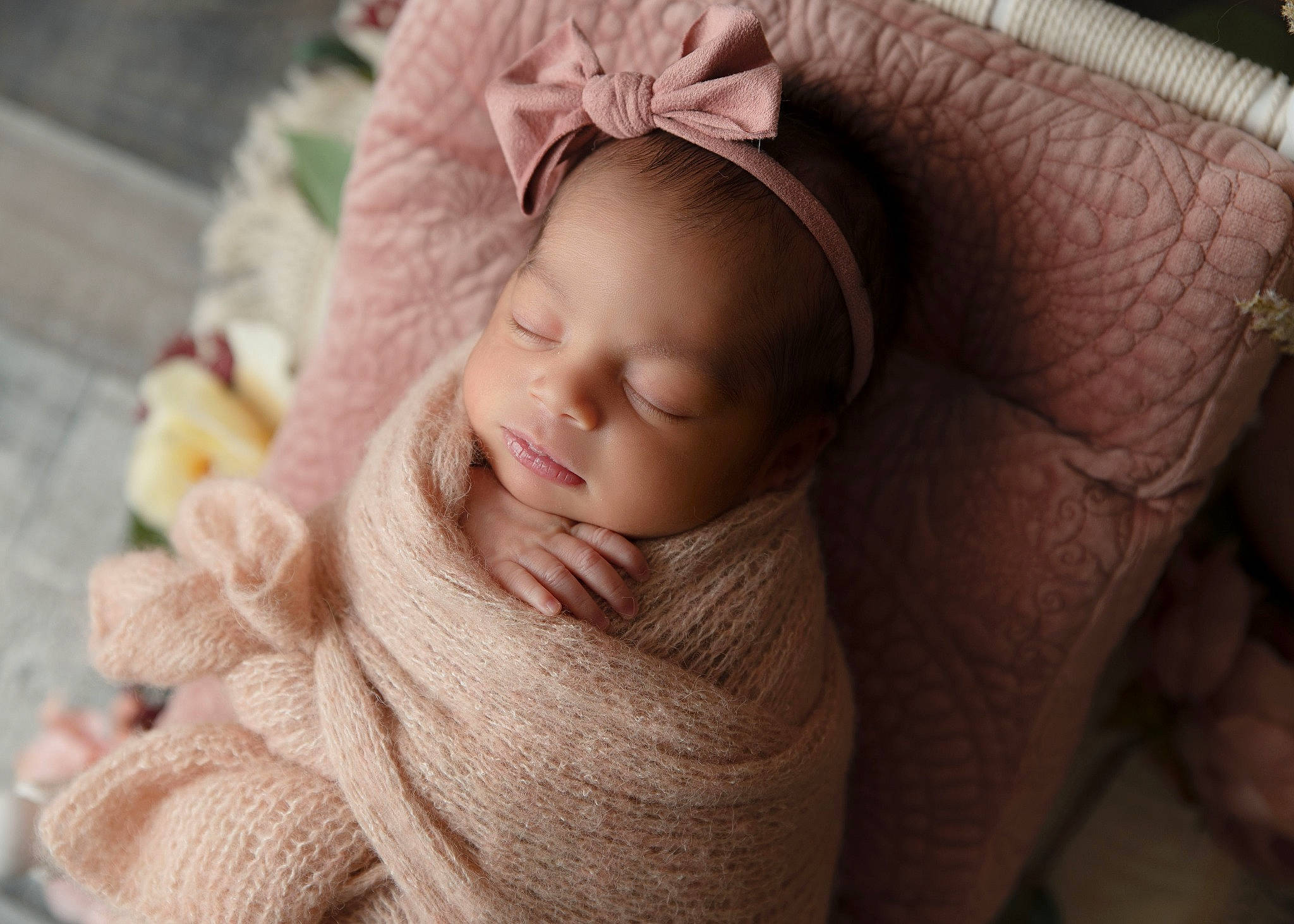 Arielle is registered to the contest to win money with this photo: baby, baby_sleeping, baby_toddler_clothing, cheek, comfort, eyelash, fashion_accessory, finger, grass, hand, happy, headband, headgear, headpiece, linens, lip, nail, person, petal, toddler