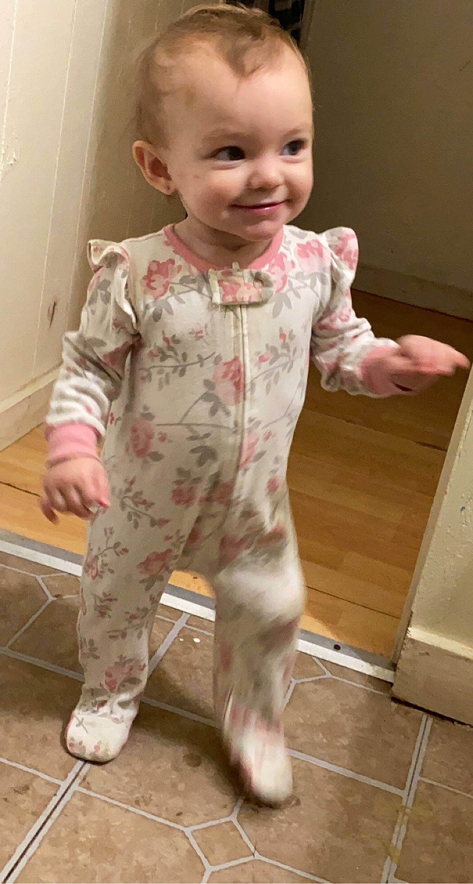 Lila joined the competition — help win amazing prizes! arm, baby, baby_toddler_clothing, cheek, child, eye, floor, flooring, happy, human_body, iris, joy, nose, pattern, person, pink, skin, sleeve, smile, t_shirt