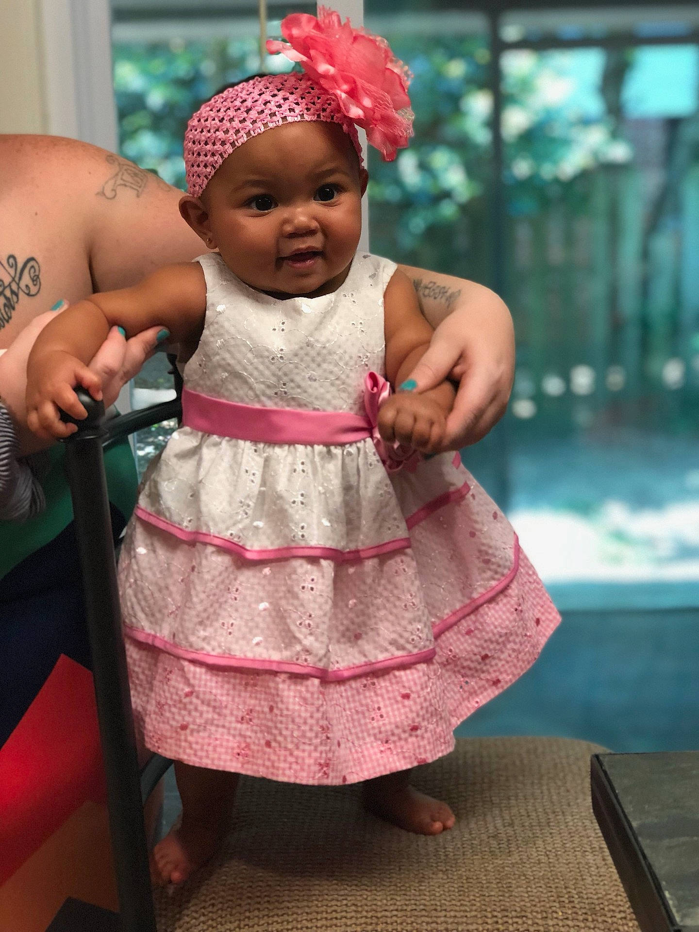 Brooklyn joined the competition — help win amazing prizes! child, girl, hair_accessory, headgear, headwear, infant, person, pink, product, skin, textile, toddler