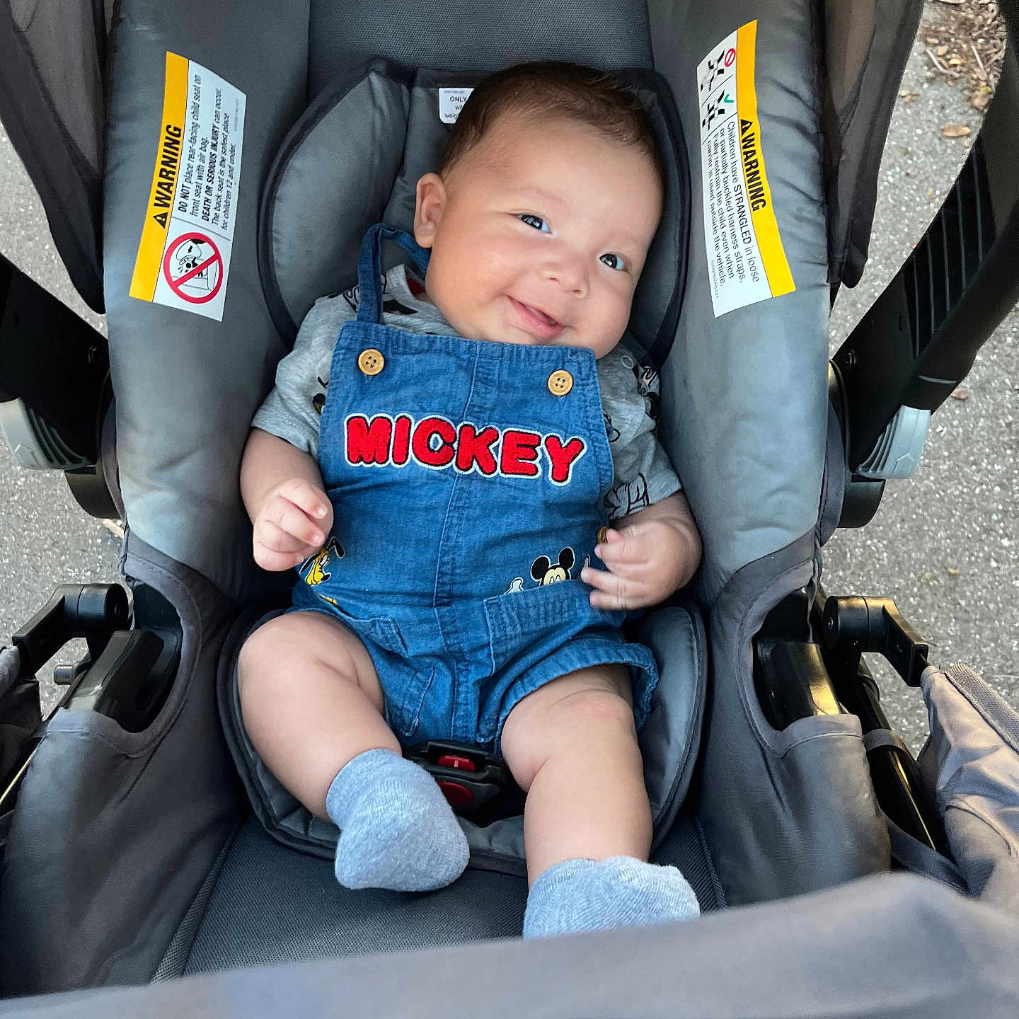 Zaiel joined the competition — help win amazing prizes! baby, car, clothing, coat, face, happy, head, hosiery, jacket, jeans, pants, person, photography, portrait, sleeping, smile, sock, stroller, transportation, vehicle