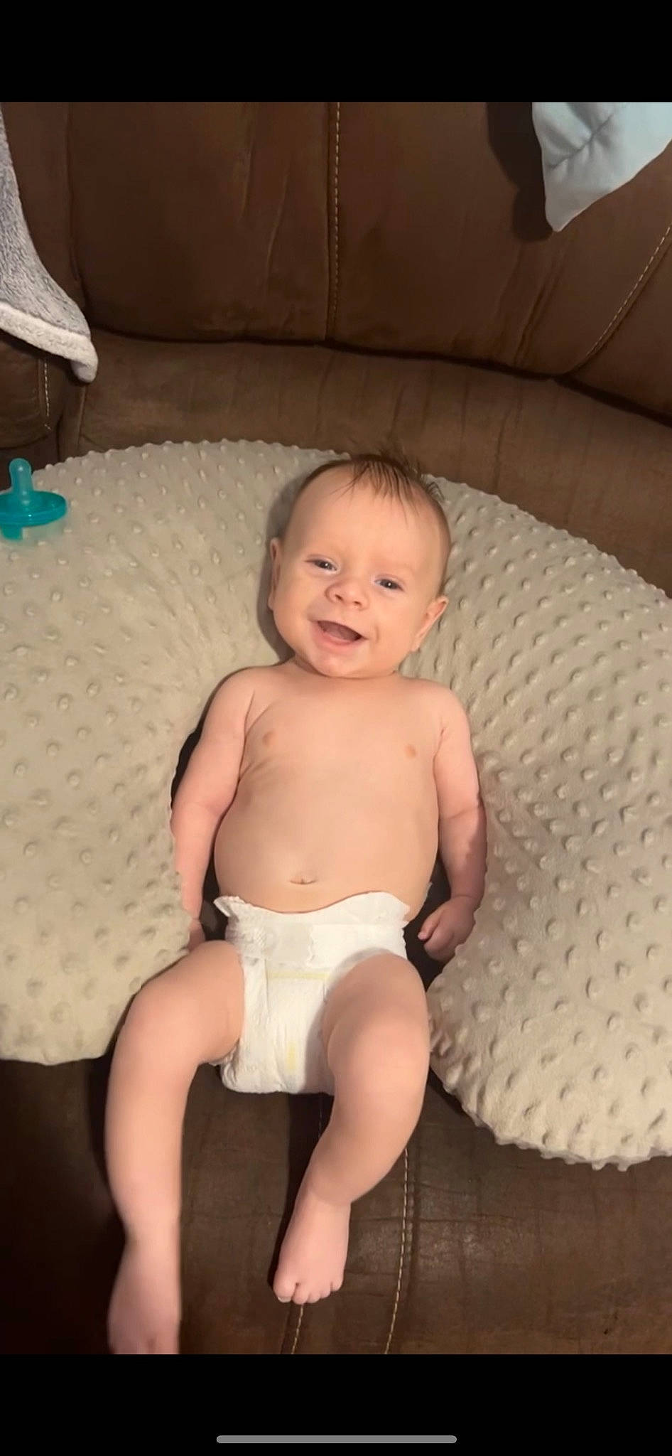 Keaton joined the competition — help win amazing prizes! abdomen, baby, cheek, chest, comfort, diaper, eye, face, hair, head, human_body, iris, joy, knee, leg, person, skin, smile, stomach, thigh