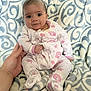 Celestial joined the competition — help win amazing prizes! baby, infant, onesie, blanket, pattern, seashell, hand, face, smile, cute, cozy, soft, comfort, child, person, portrait, indoors, clothing, lying_down, resting