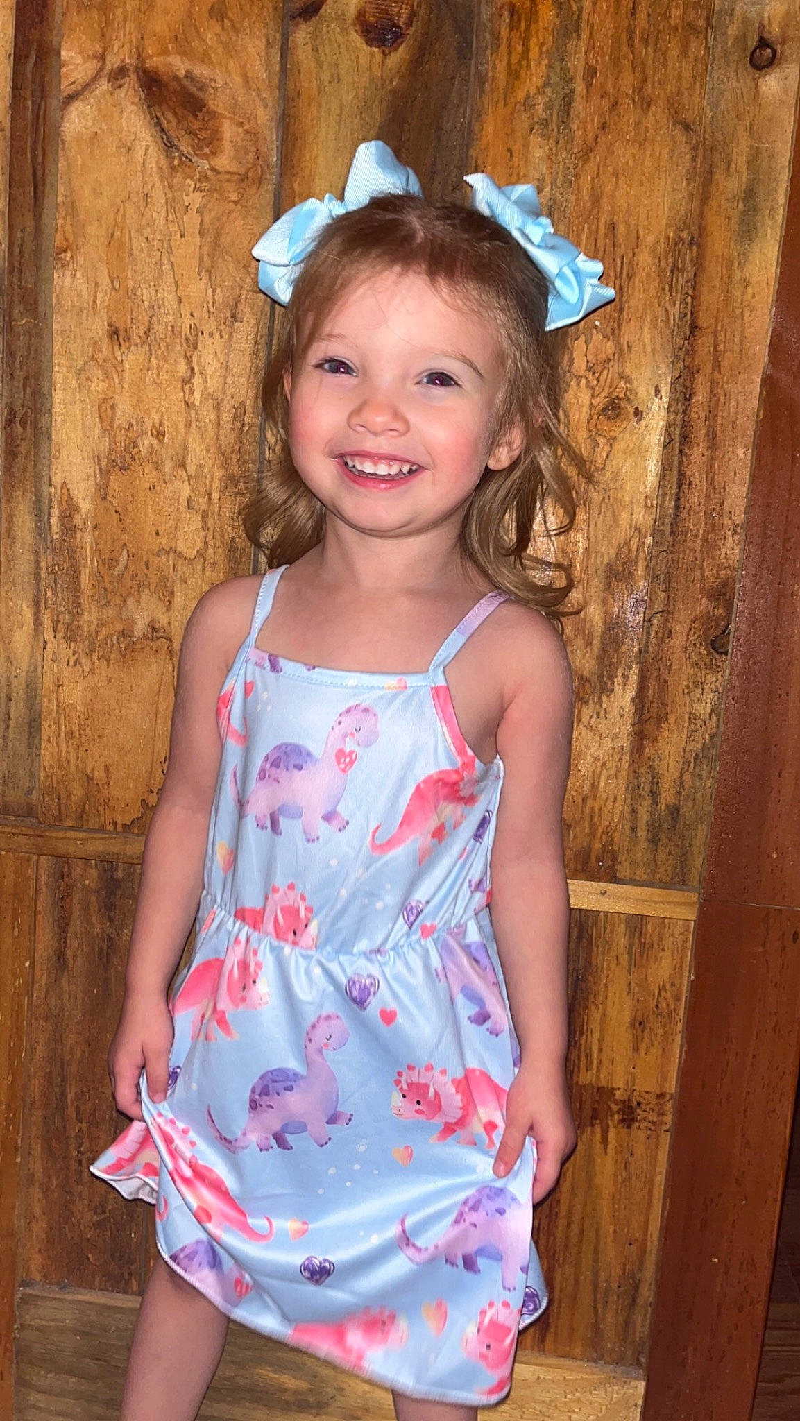 Cali joined the competition — help win amazing prizes! baby_toddler_clothing, cheek, chin, dress, eye, face, flash_photography, hair, happy, head, human_body, iris, joy, neck, person, pink, skin, sleeve, smile, standing