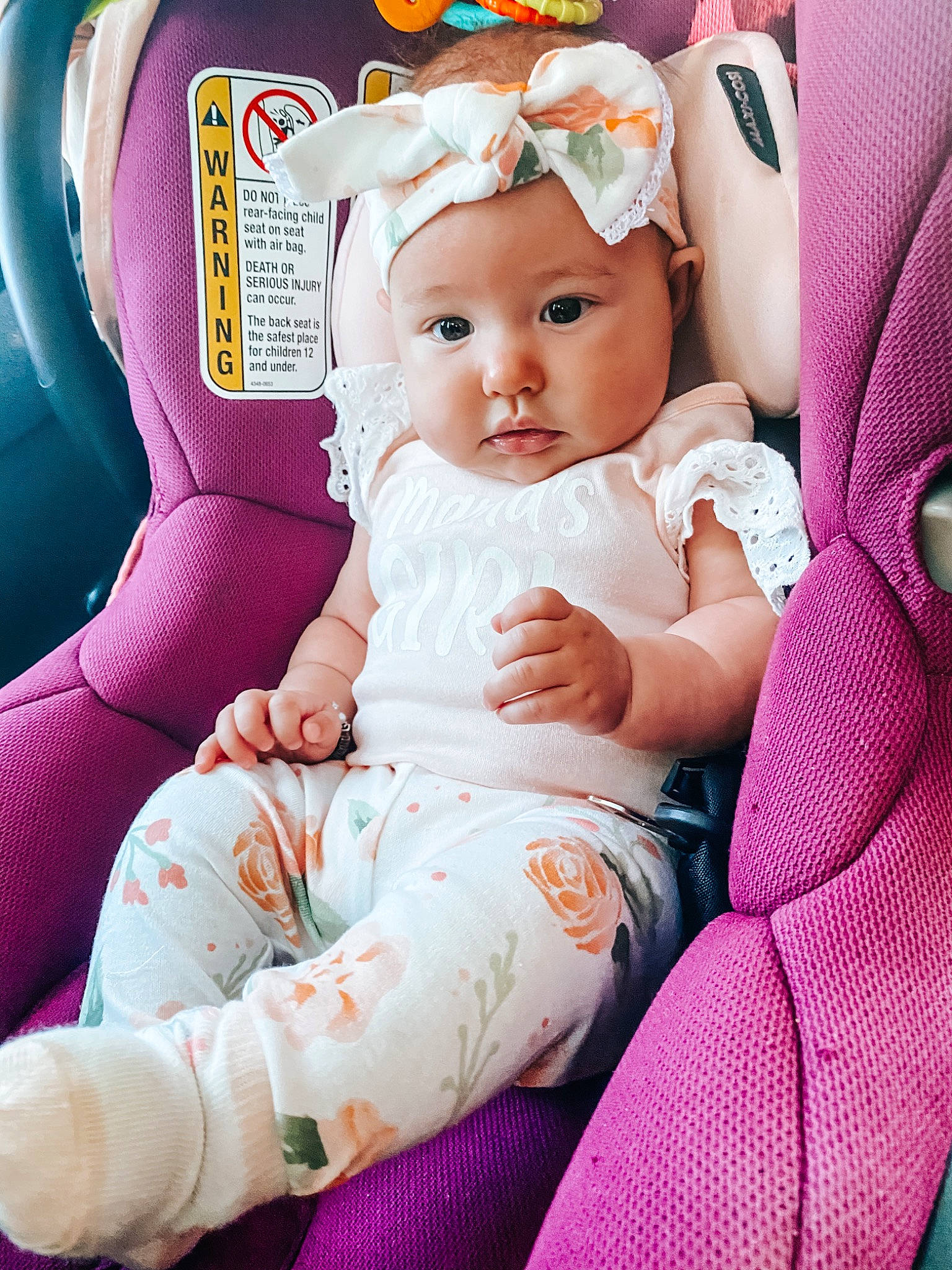 Giana joined the competition — help win amazing prizes! baby, baby_products, baby_sleeping, baby_toddler_clothing, cap, chair, cheek, child, comfort, headgear, headwear, pattern, person, pink, product, skin, sleeve, sock, textile, thigh