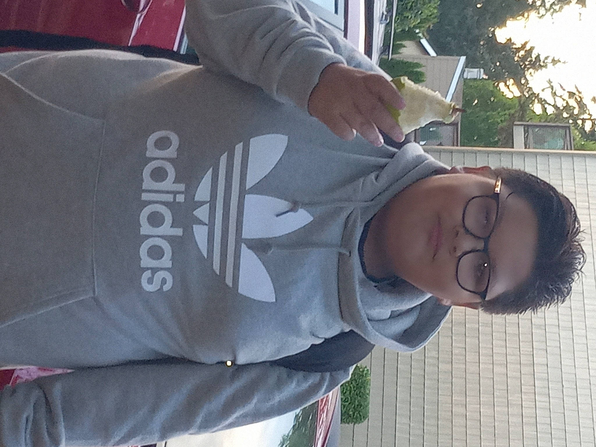 Genaro joined the competition — help win amazing prizes! cool, elbow, eyewear, gesture, grass, hat, person, plant, recreation, sleeve, tree