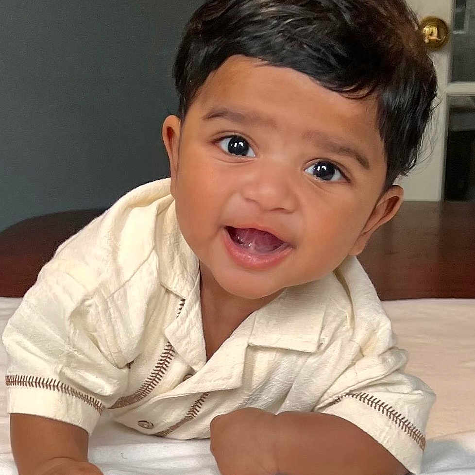 Raphael joined the competition — help win amazing prizes! adorable, baby, child, clothing, cute, expression, eyes, face, hand, happy, indoors, infant, lying_down, mouth, person, portrait, shirt, skin, smiling, young