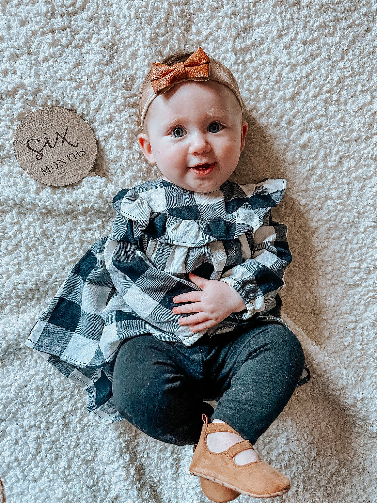 Rini joined the competition — help win amazing prizes! baby, baby_toddler_clothing, child, child_model, costume, denim, fashion_accessory, flash_photography, happy, joy, leg, pattern, person, portrait_photography, sitting, skin, sleeve, smile, t_shirt, toddler