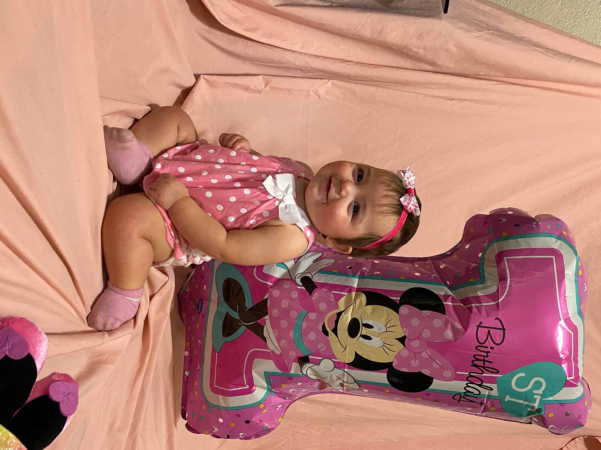 Mackenzie joined the competition — help win amazing prizes! arm, baby, baby_products, baby_toddler_clothing, bedding, cheek, child, comfort, event, human_body, joy, linens, magenta, pattern, peach, person, pink, product, purple, room