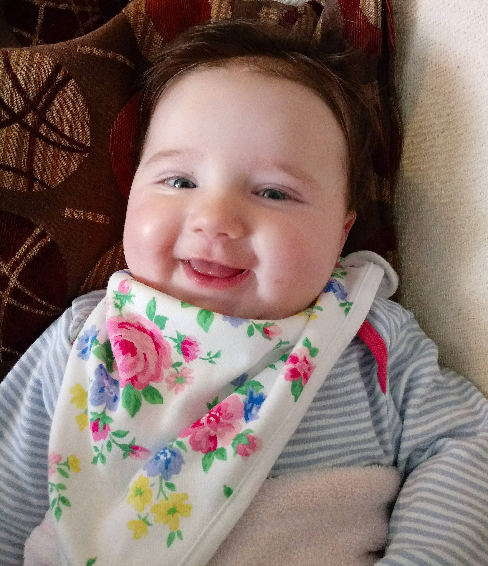 Hermione is registered to the contest to win money with this photo: cheek, child, day, eye, girl, infant, iris, lip, person, product, skin, smile, textile, toddler