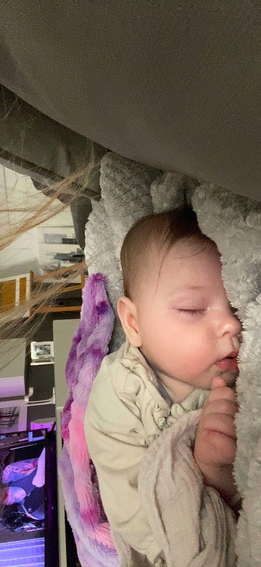 Fallon is registered to the contest to win money with this photo: baby, baby_toddler_clothing, cheek, child, chin, comfort, ear, eyebrow, eyelash, fur, happy, iris, linens, lip, nose, person, pink, skin, sleeve, toddler