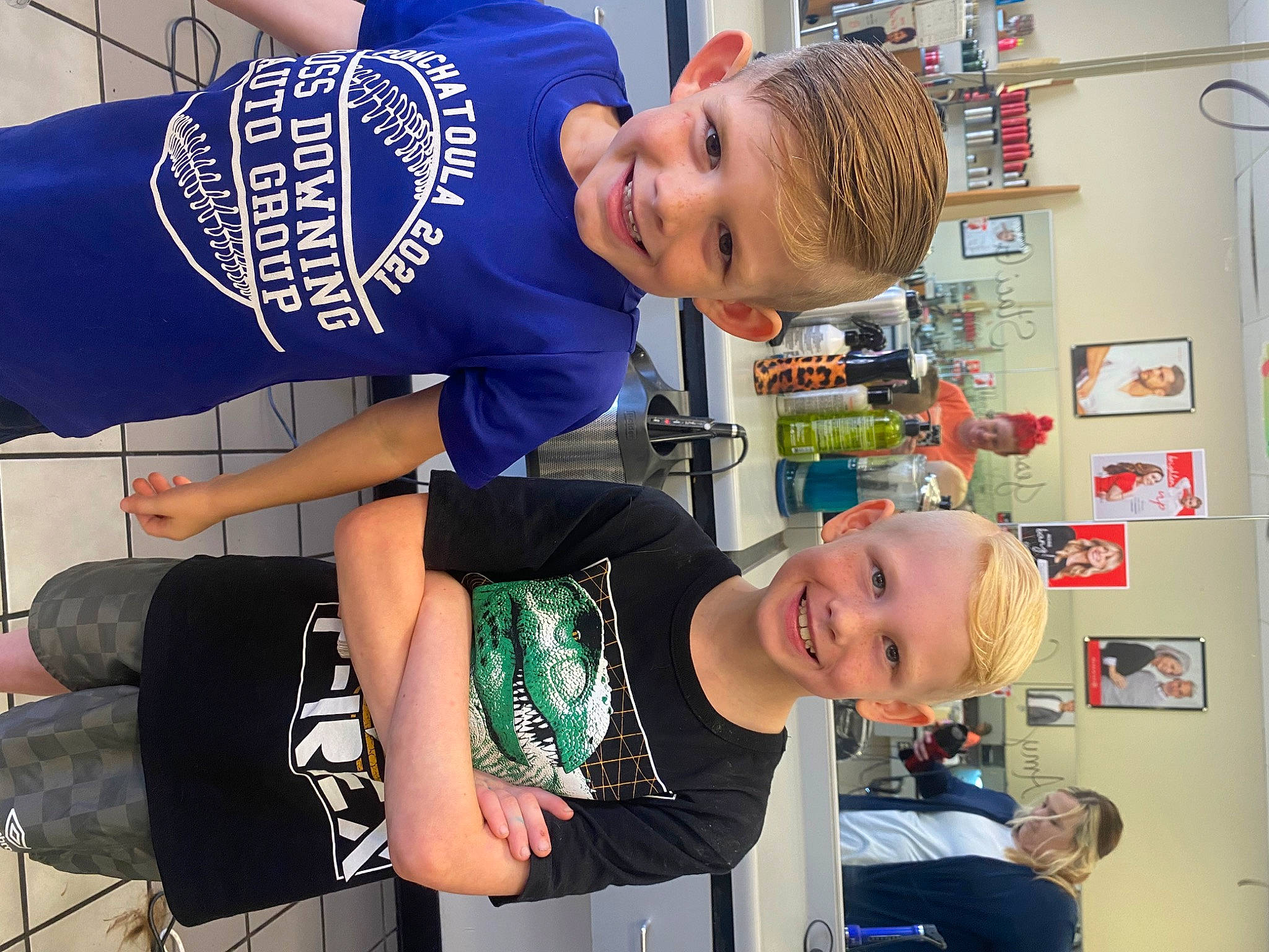 Ryan Jr is registered to the contest to win money with this photo: blurred, child, clothing, elbow, electric_blue, fun, happy, human_leg, joy, knee, person, room, shelf, shelving, shorts, smile, sportswear, t_shirt, thigh, toddler