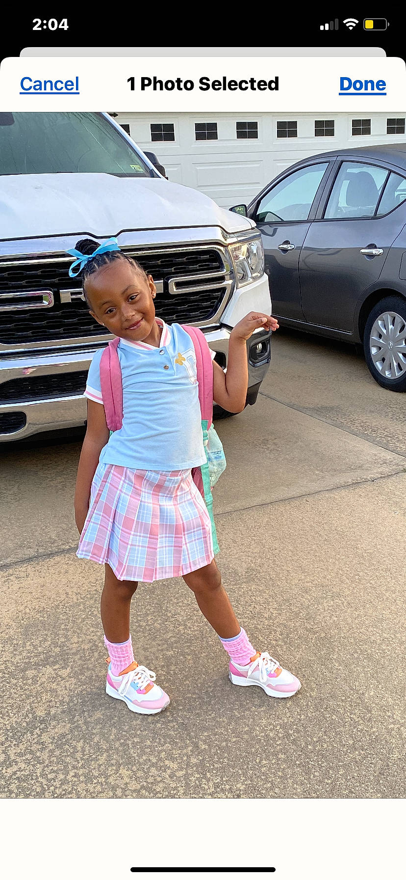 Brianna is registered to the contest to win money with this photo: asphalt, automotive_design, automotive_exterior, automotive_lighting, automotive_tire, bumper, car, fender, grille, headlamp, hood, joy, land_vehicle, motor_vehicle, person, personal_luxury_car, pink, tire, vehicle, vehicle_door