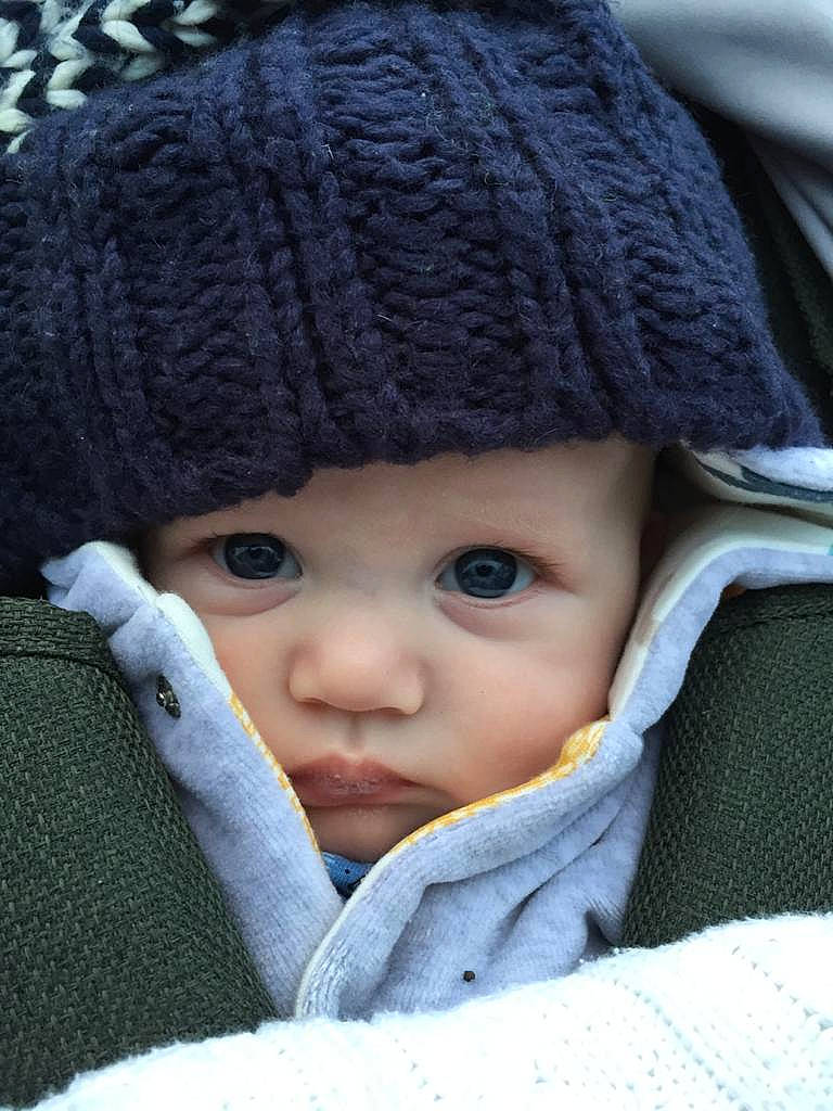 Maximilian joined the competition — help win amazing prizes! baby, bonnet, cap, cheek, child, hat, headgear, headwear, knit_cap, nose, person, skin, toddler, wool
