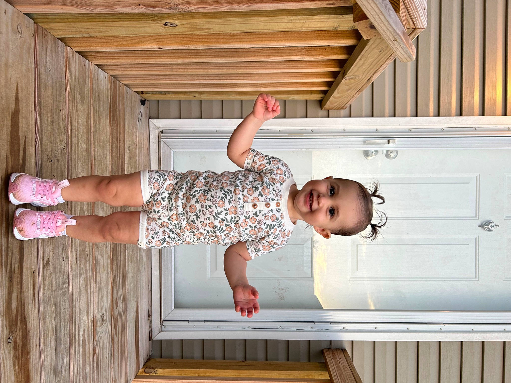 Ren joined the competition — help win amazing prizes! baby, baby_products, baby_safety, baby_toddler_clothing, child, foot, fun, happy, hardwood, human_leg, joy, leisure, pattern, person, product, room, smile, standing, thigh, toddler