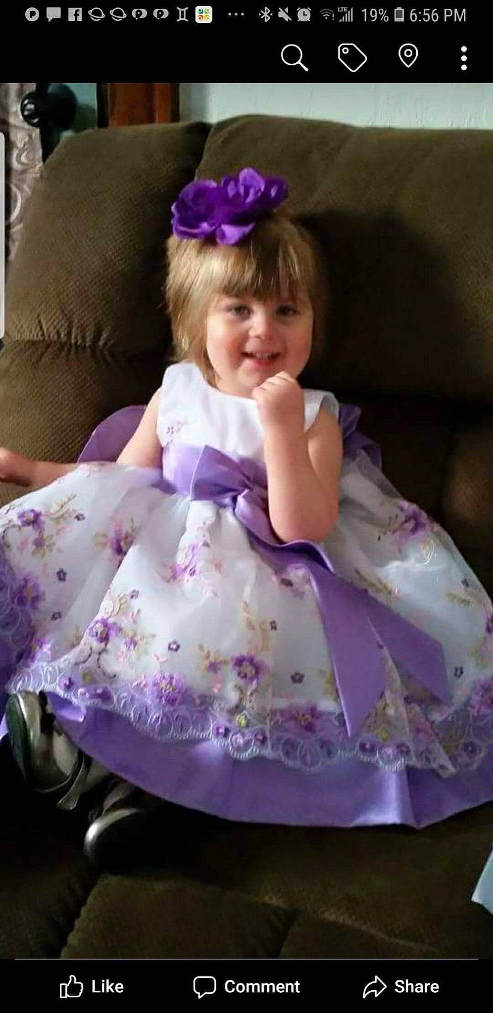 Cassie joined the competition — help win amazing prizes! baby, baby_products, child, costume, dress, hair_accessory, headpiece, joy, lavender, lilac, person, pink, product, purple, textile, toddler, violet