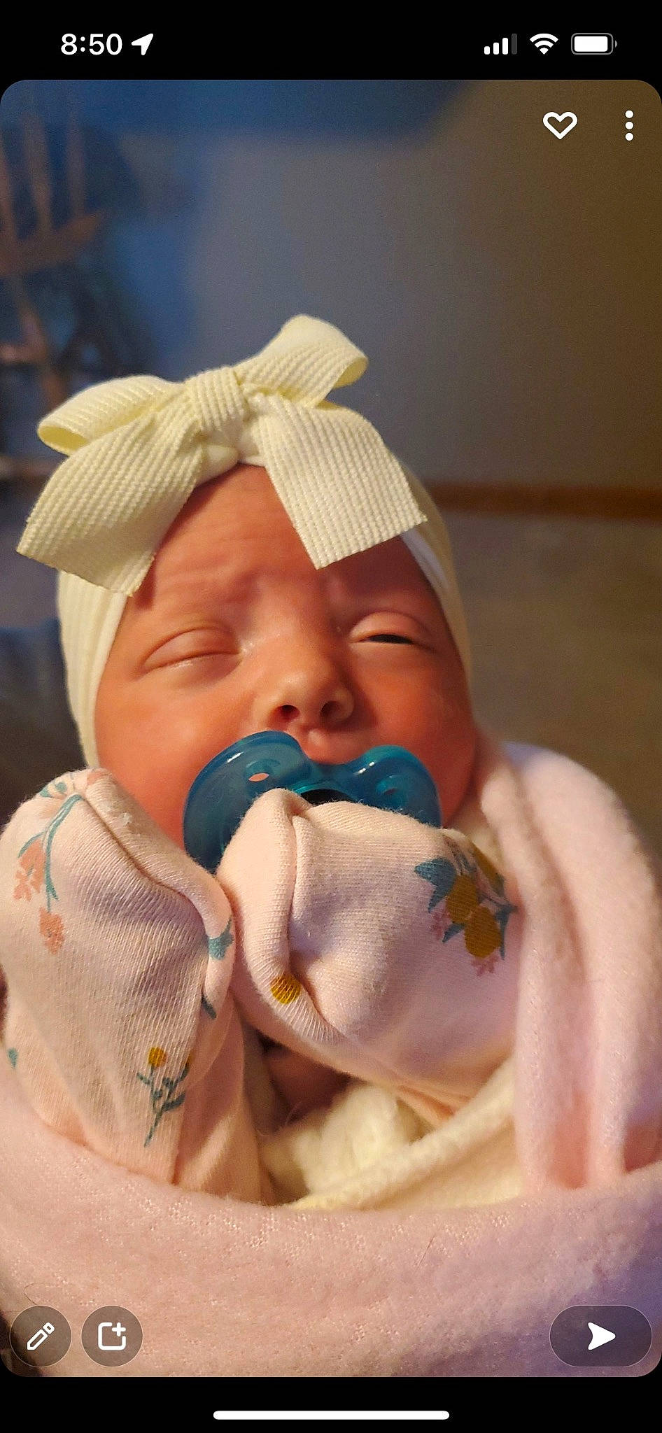 Evelynn is registered to the contest to win money with this photo: baby, baby_products, baby_sleeping, cheek, child, chin, comfort, eye, eyebrow, face, finger, head, headgear, headwear, human_body, linens, mouth, nose, person, skin