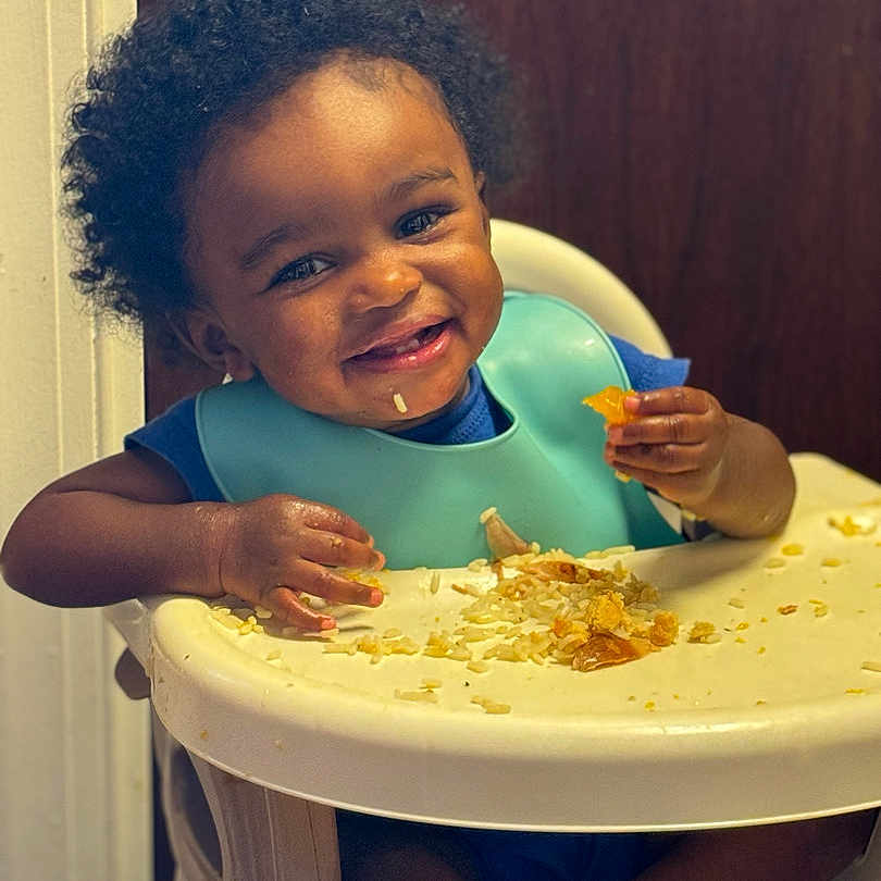 Elijah joined the competition — help win amazing prizes! baby, bodypart, cream, cutlery, dessert, diningtable, face, finger, food, fork, furniture, hand, happy, head, icecream, meal, person, photography, portrait, spoon