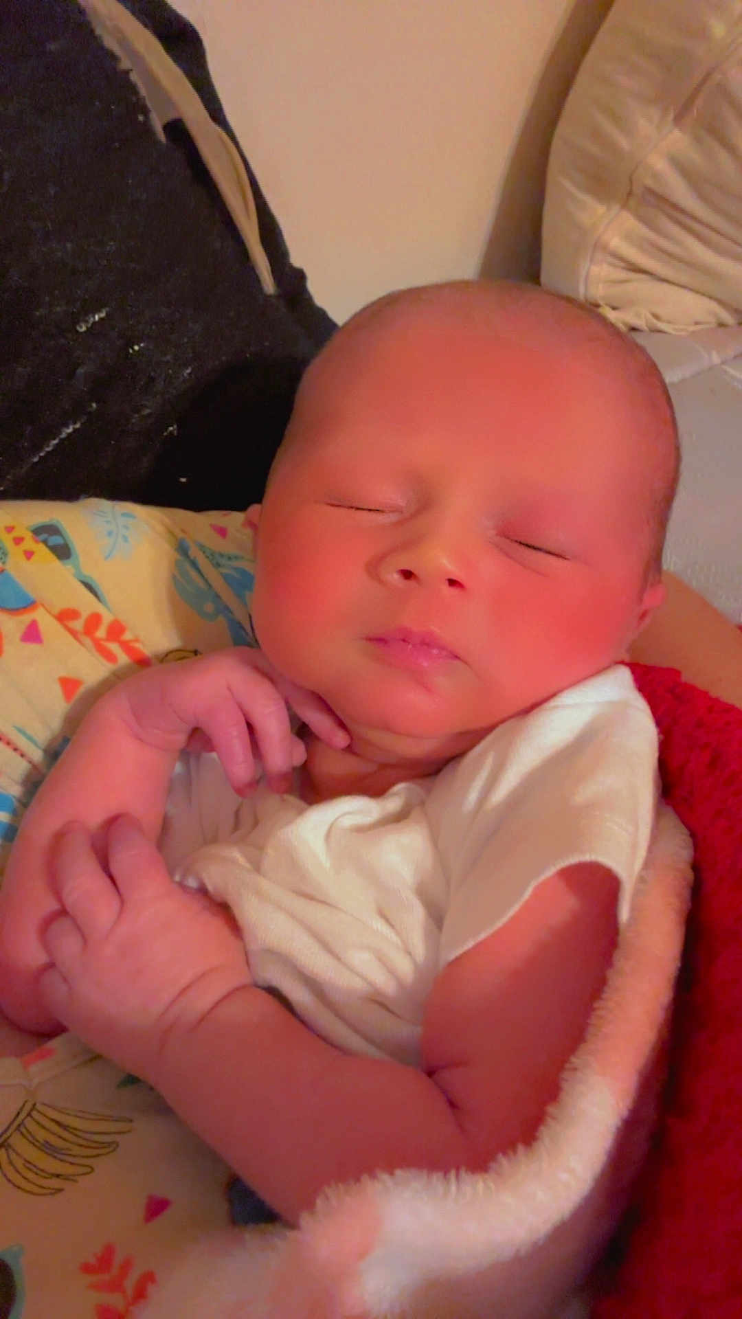 Emmanuel joined the competition — help win amazing prizes! baby, newborn, sleeping, infant, blanket, hand, face, peaceful, cozy, child, person, skin, indoors, closeup, comfort, rest, soft, cute, tiny, wrapped