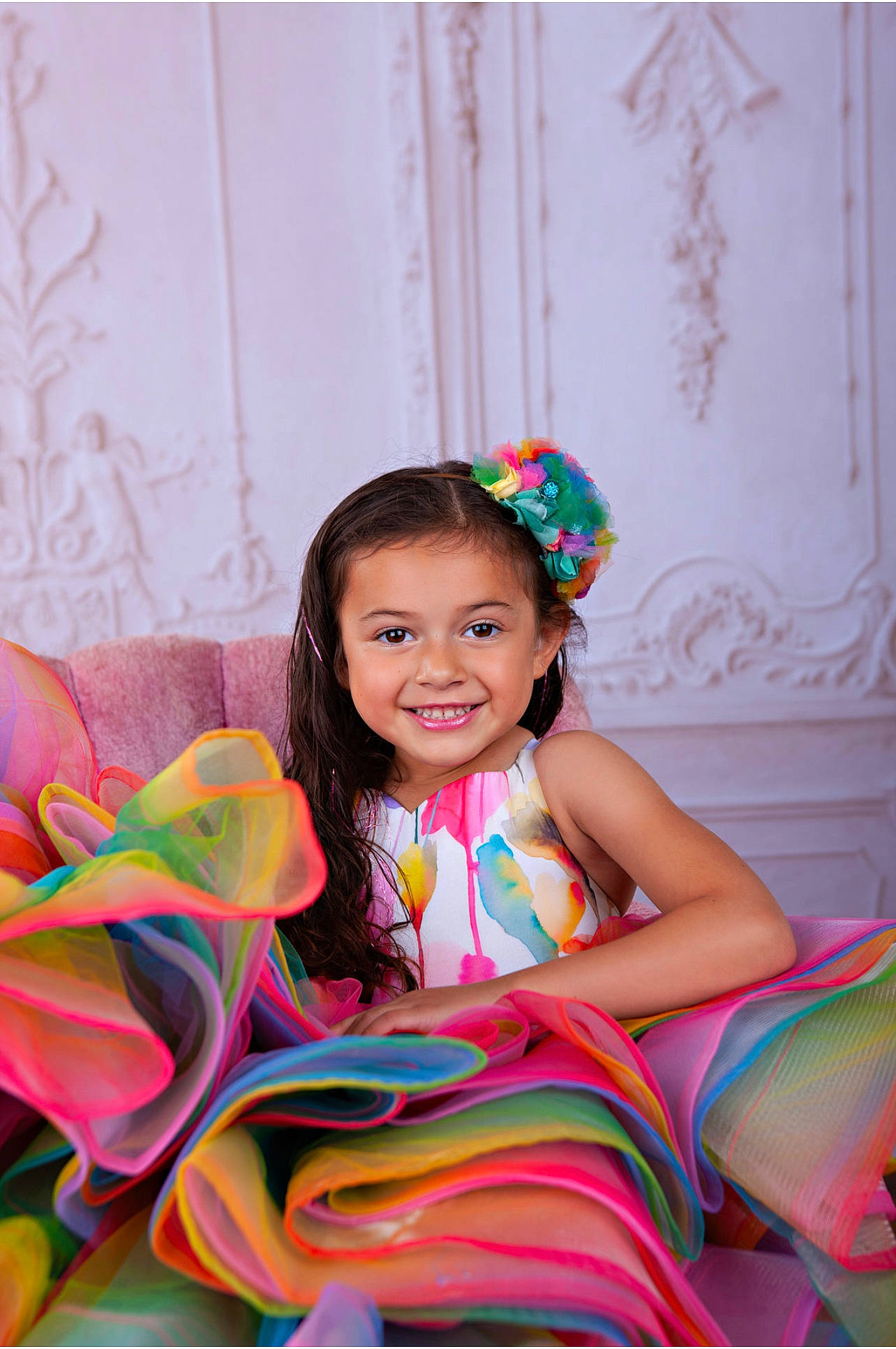 Zemira joined the competition — help win amazing prizes! beauty, child, dress, event, facial_expression, fashion_design, fun, hairstyle, happy, human_body, jewellery, joy, leisure, magenta, person, pink, recreation, sitting, skin, smile