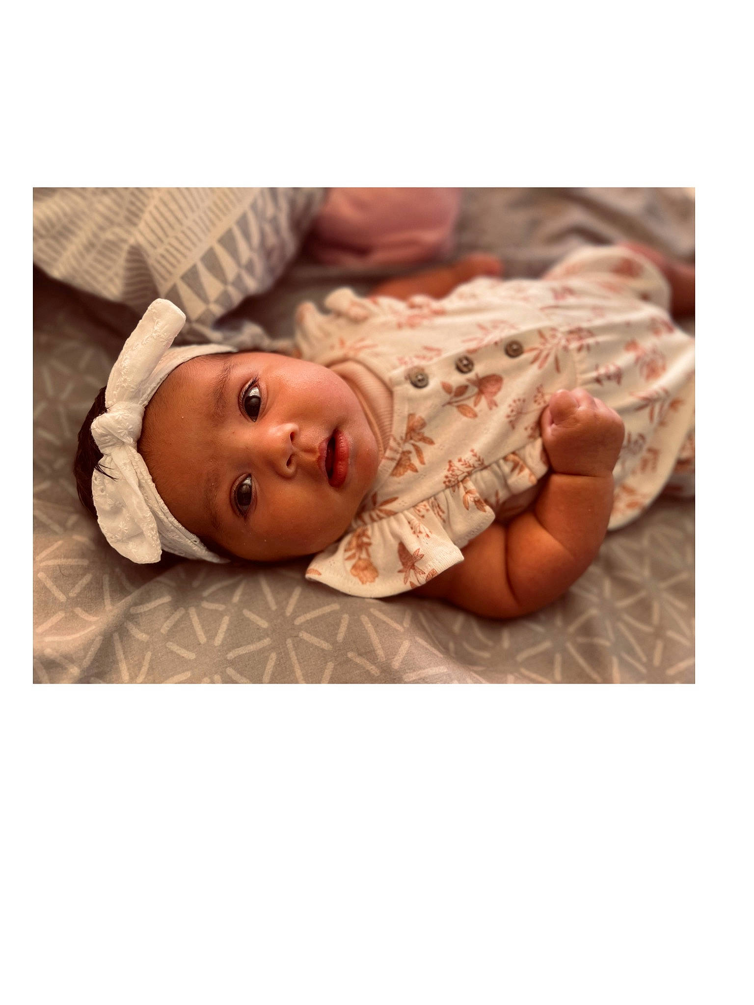 Kylah is registered to the contest to win money with this photo: baby, baby_products, baby_toddler_clothing, cheek, child, comfort, eye, flooring, happy, head, headgear, headwear, linens, metal, pattern, person, portrait_photography, sitting, sleeve, smile