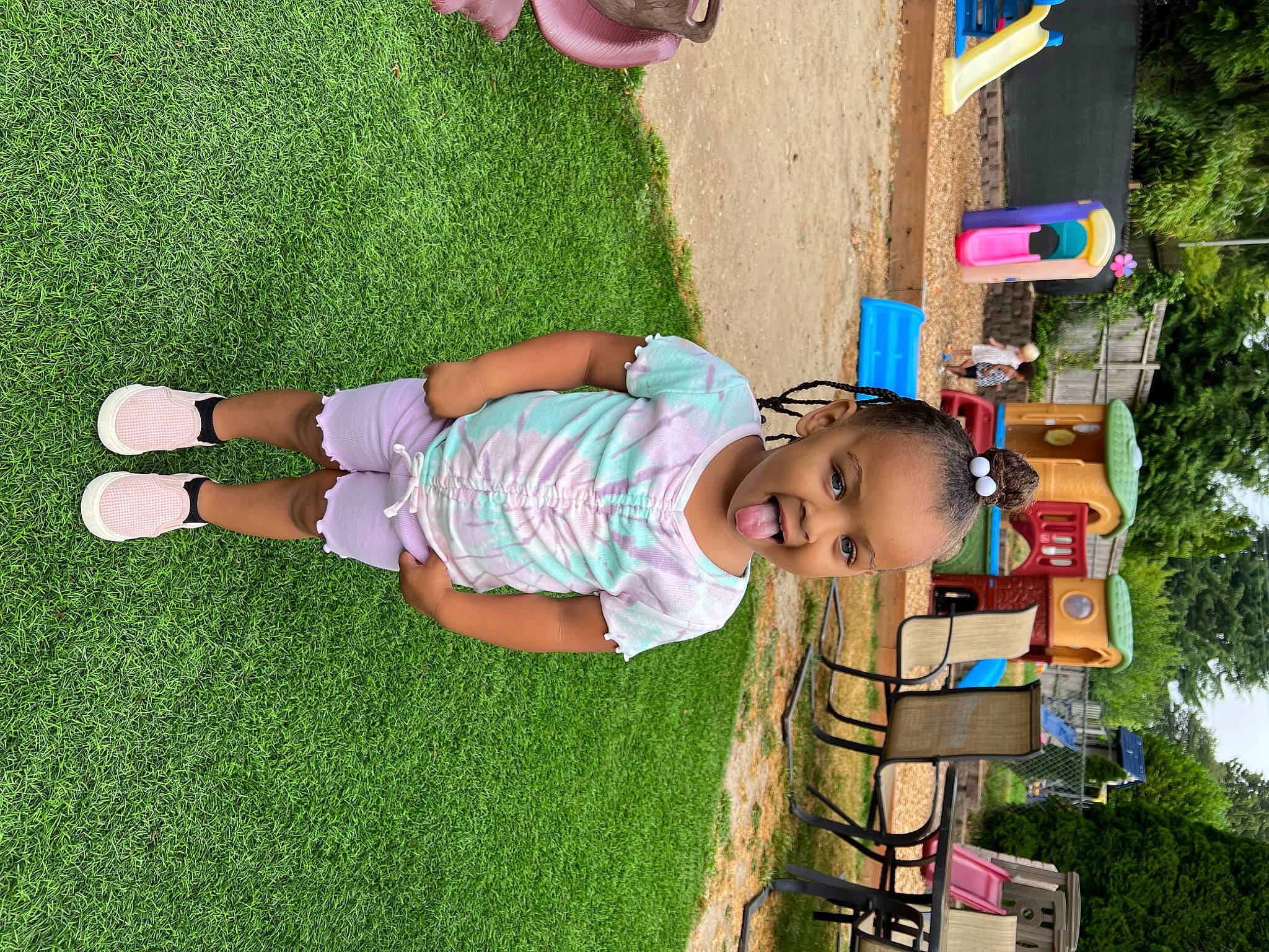 Kruz joined the competition — help win amazing prizes! baby, baby_toddler_clothing, beauty, child, fun, grass, green, happy, house, ladder, leg, leisure, people_in_nature, person, pink, plant, recreation, shorts, summer, toddler