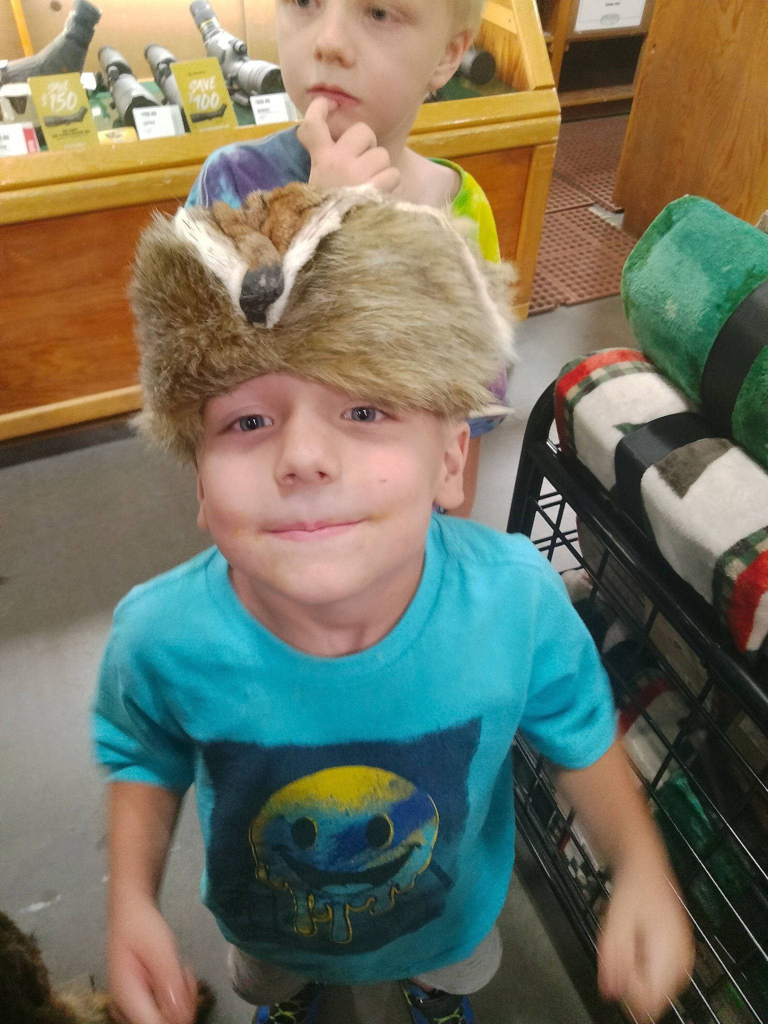 Coal joined the competition — help win amazing prizes! baby_toddler_clothing, blue, child, fun, fur, happy, headwear, joy, leisure, people, person, product, room, shorts, sitting, skin, smile, summer, t_shirt, toddler