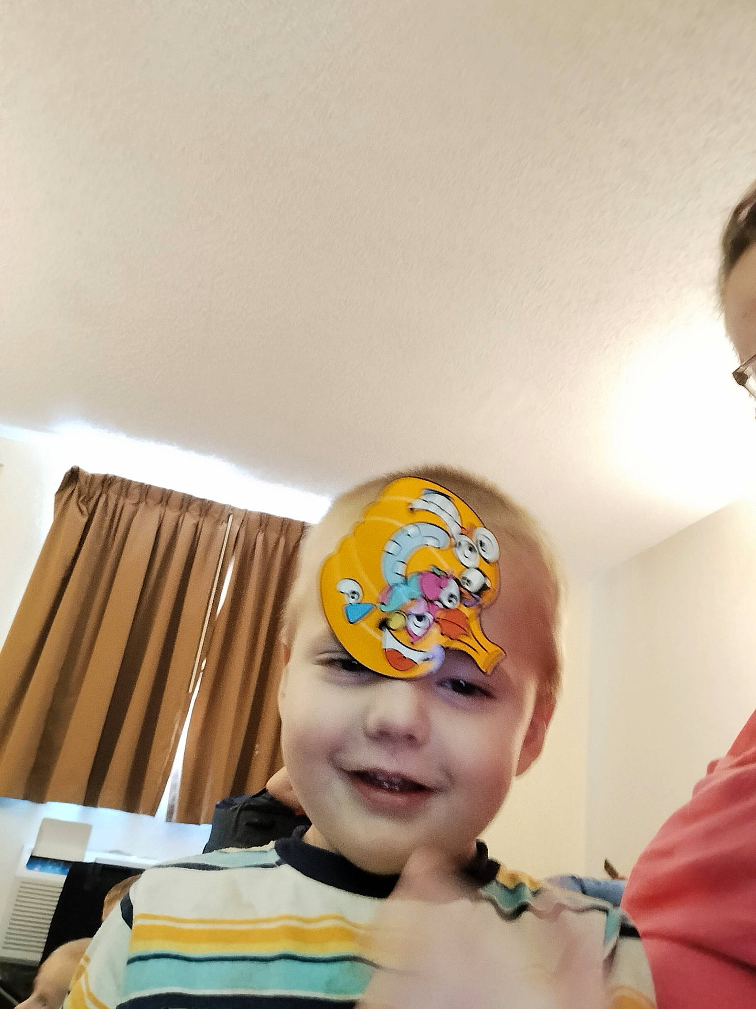 Oliver joined the competition — help win amazing prizes! cap, chair, child, electric_blue, event, eyewear, fashion_accessory, fun, happy, headwear, joy, laugh, leisure, person, personal_protective_equipment, room, smile, t_shirt, toddler, vacation