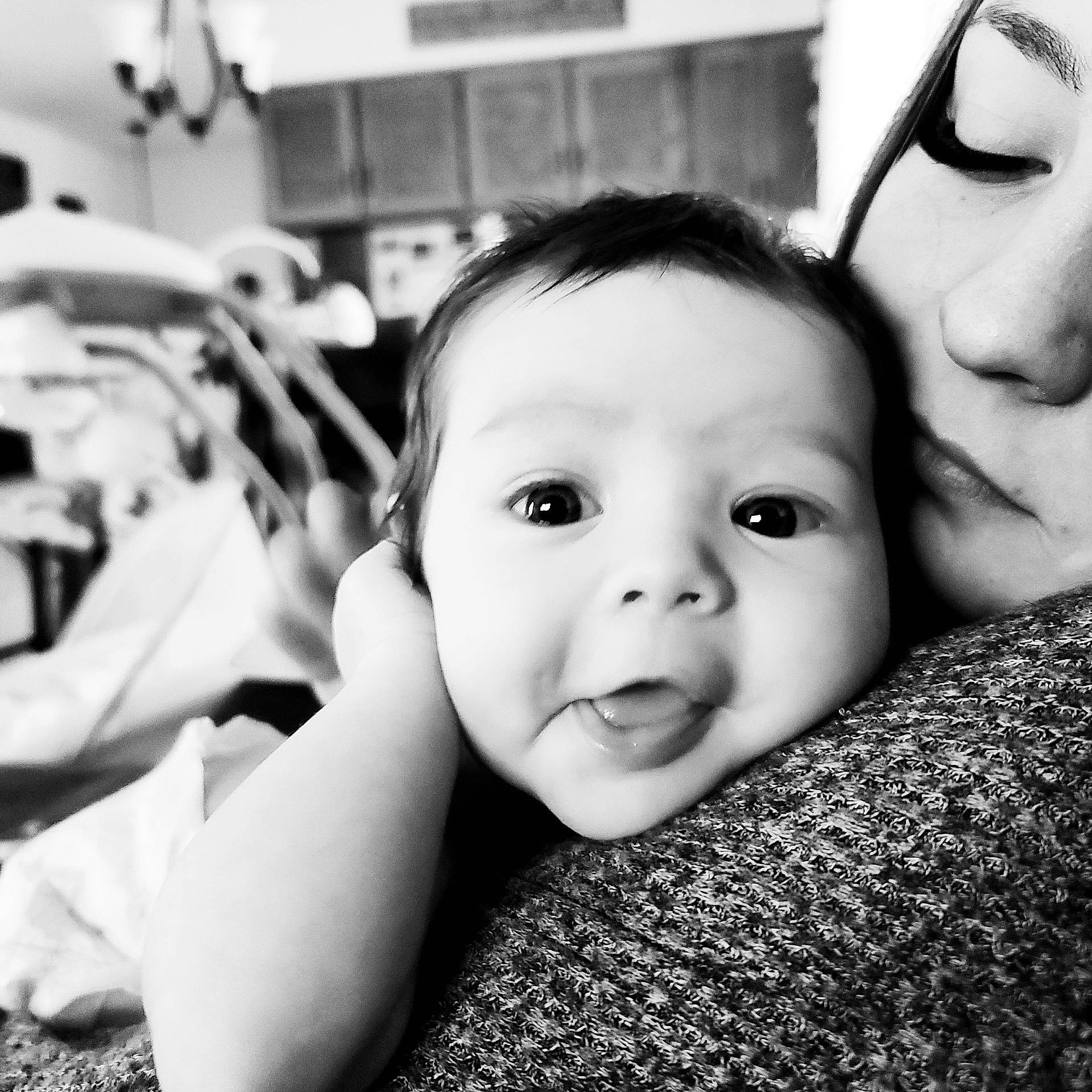 Clara is registered to the contest to win money with this photo: baby, beauty, black, black_and_white, cheek, child, eye, face, facial_expression, head, monochrome, monochrome_photography, nose, people, person, photograph, skin, smile, snapshot, toddler